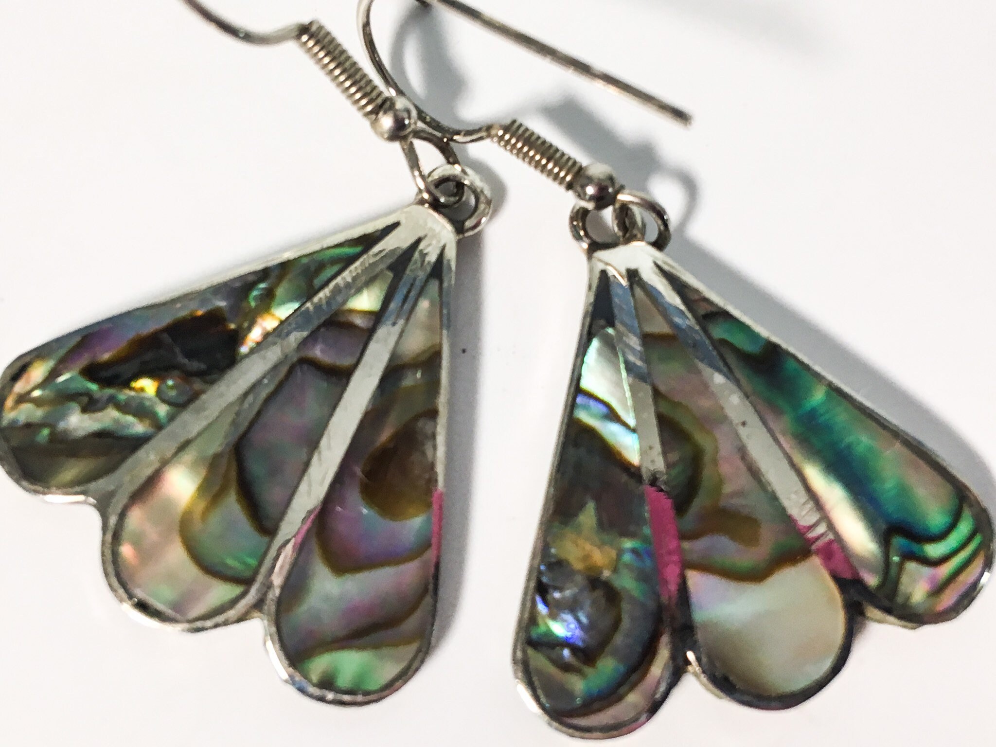 vintage abalone earrings