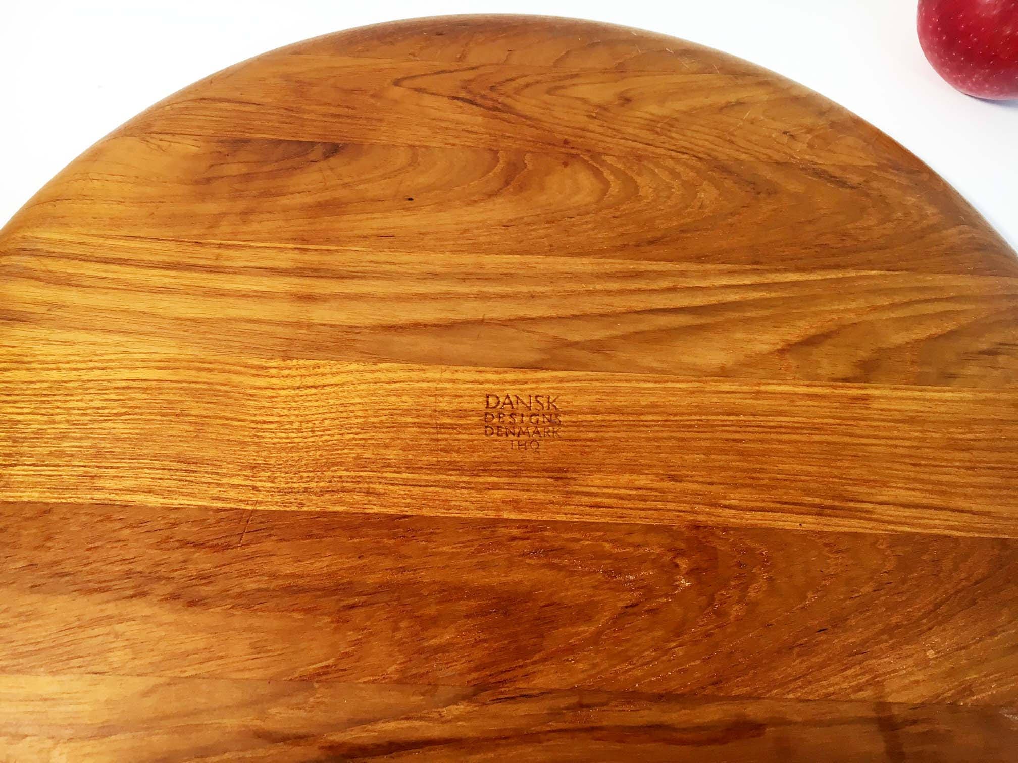 Vintage Dansk Danish Modern Cutting Board Large Round Mid Century