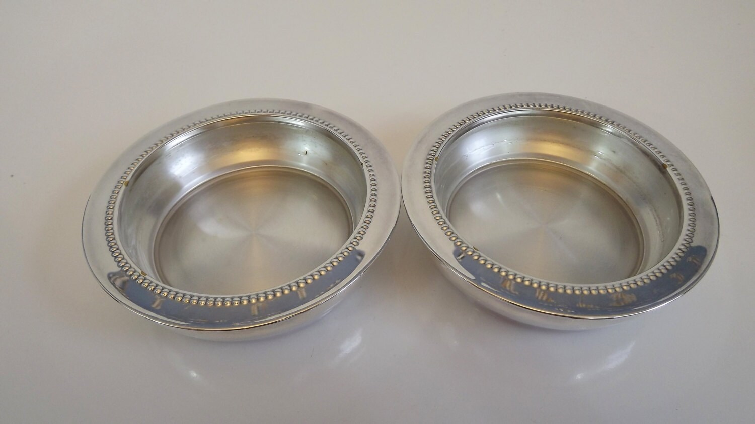 W. & S. Blackinton Silverplate Coasters Set of 4 Fine Silver plate