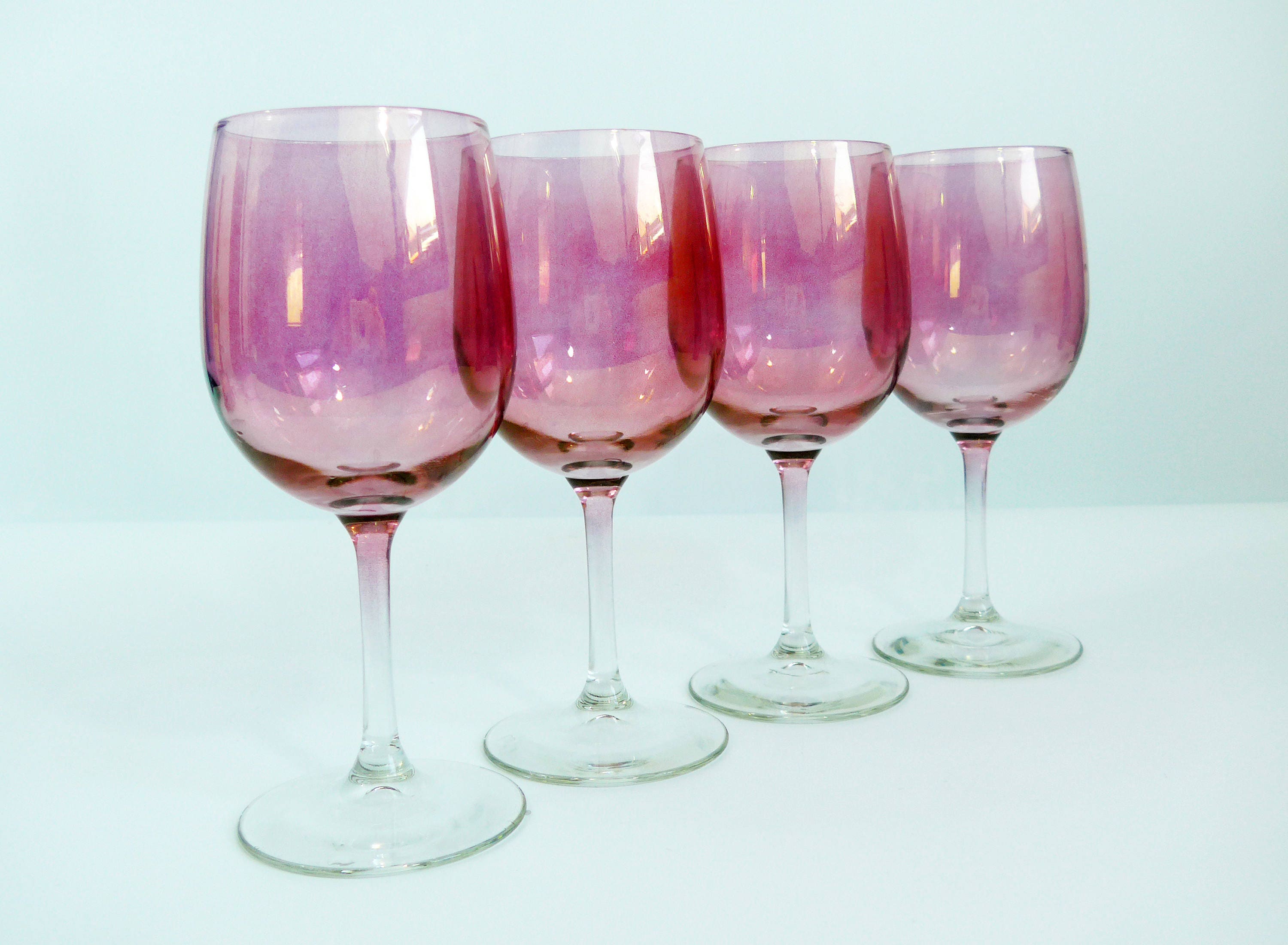 GOODS — Vintage Pink Stemmed Wine Glass