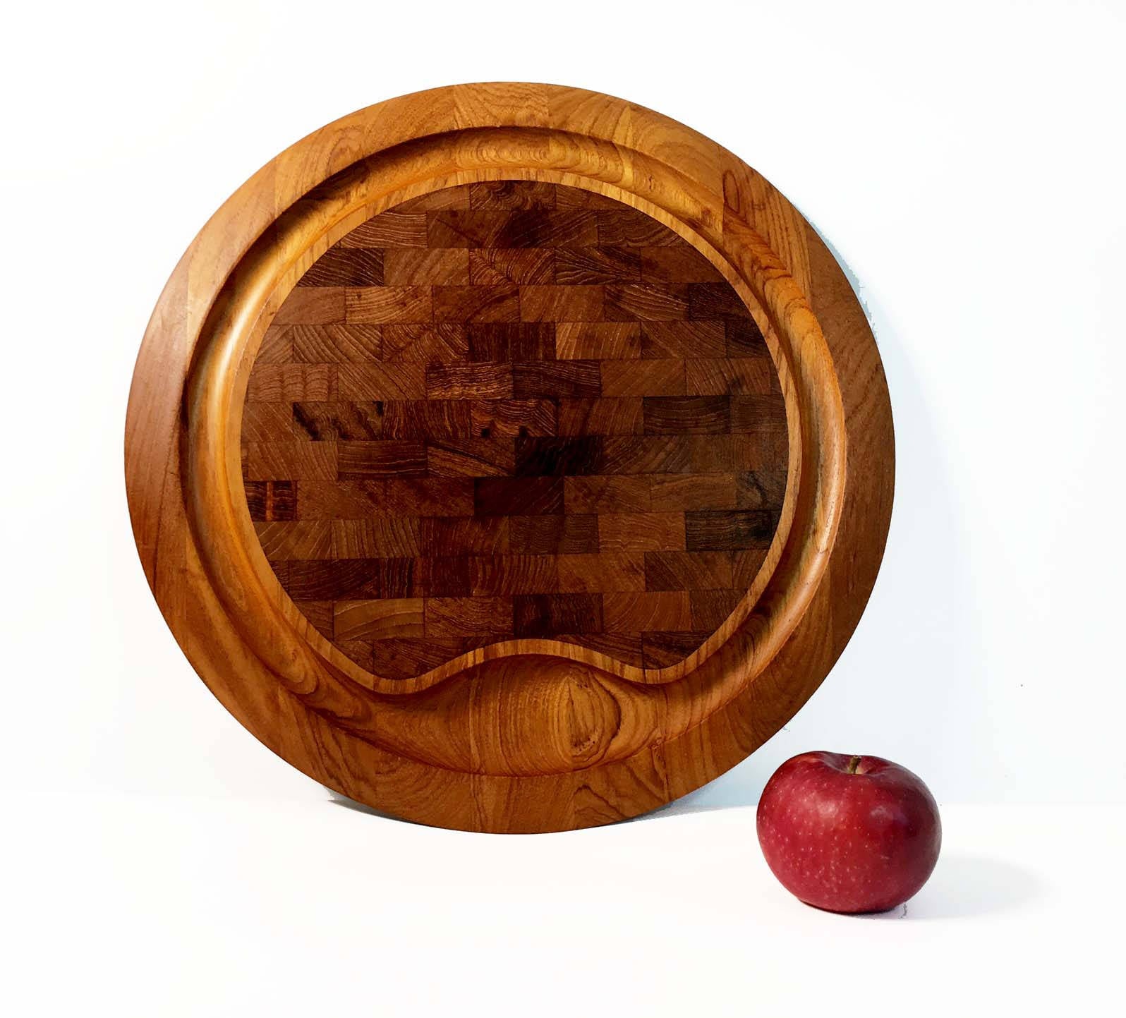 Vintage Dansk Danish Modern Cutting Board Large Round Mid Century