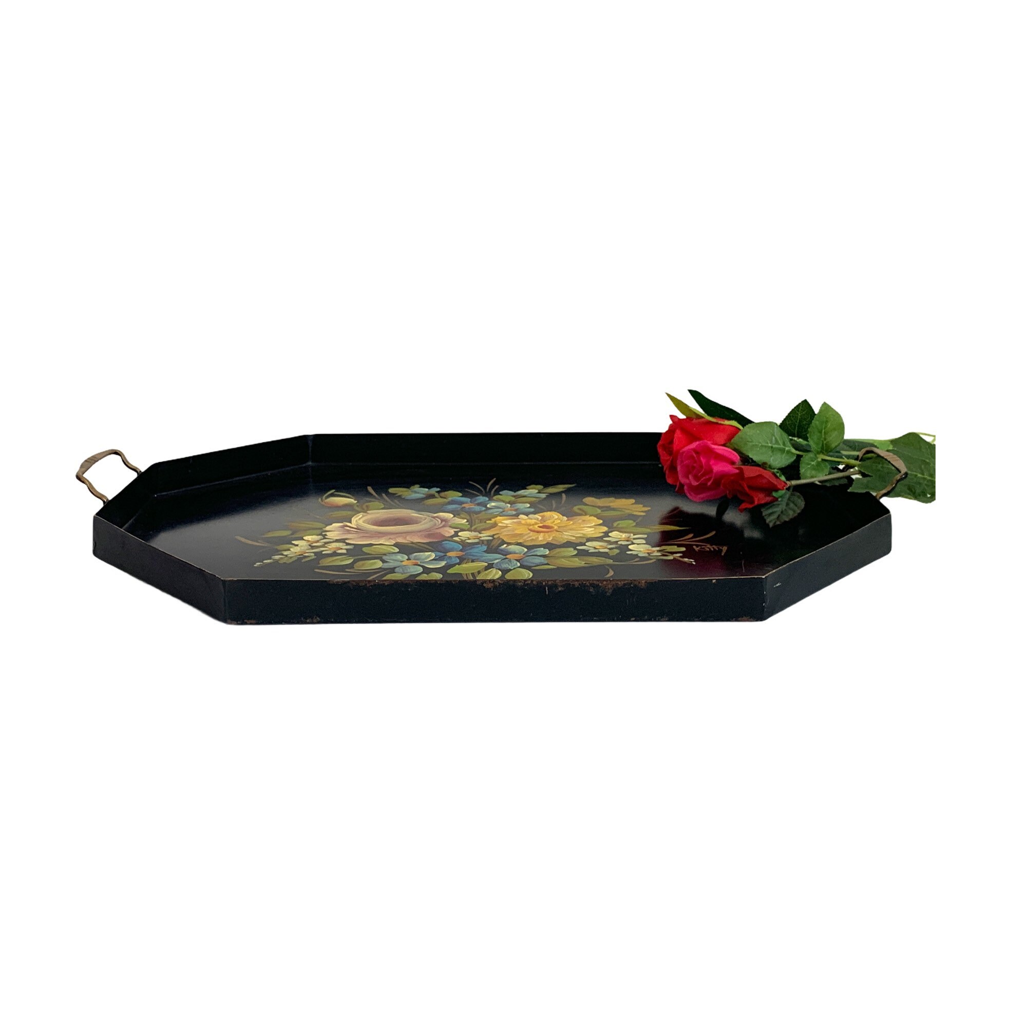 Mintra Home Durable Serving Tray (1pk, Black)