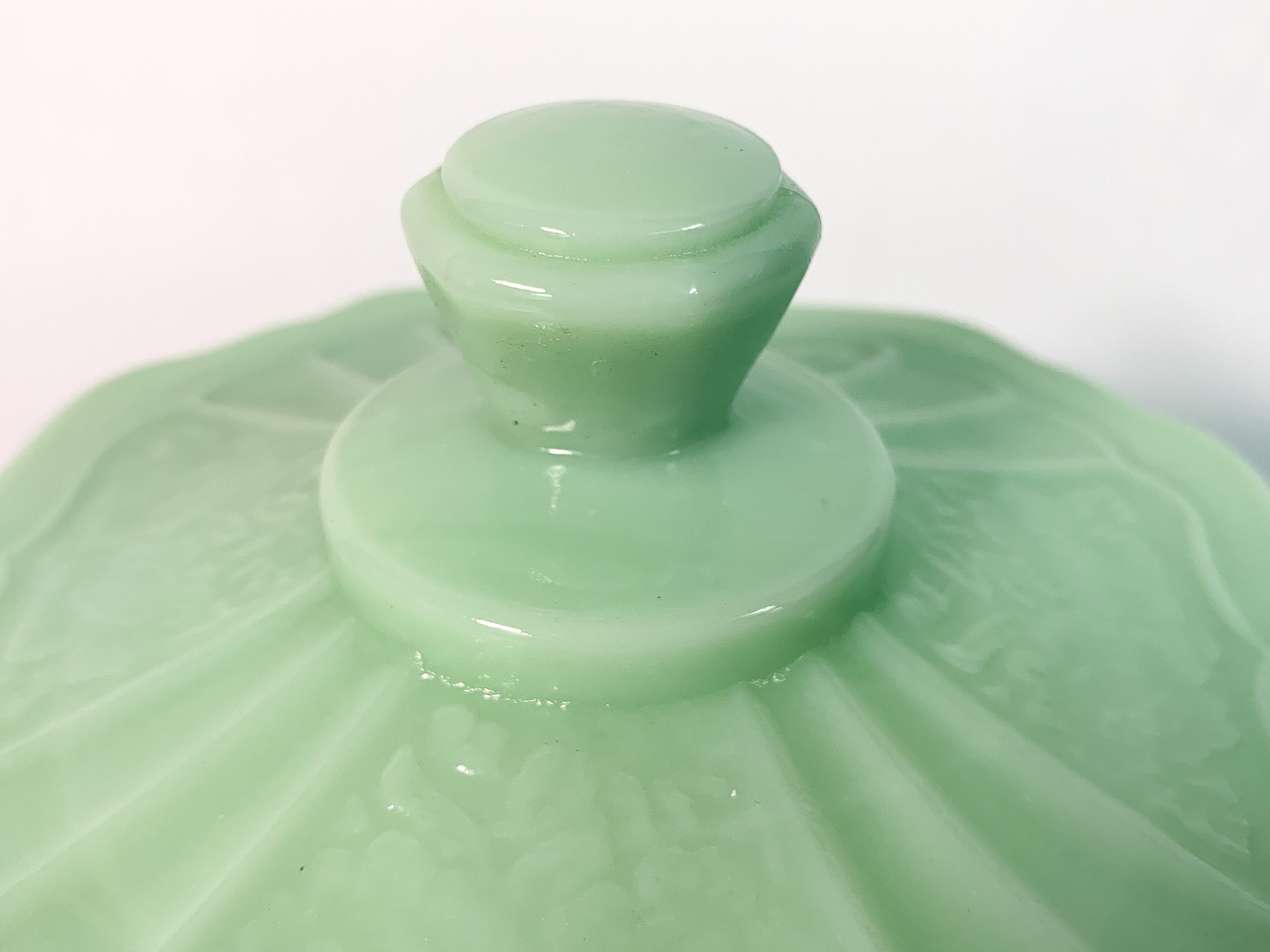 Vintage Mayfair by Anchor Hocking Jadeite Light Green Milk Glass Cookie
