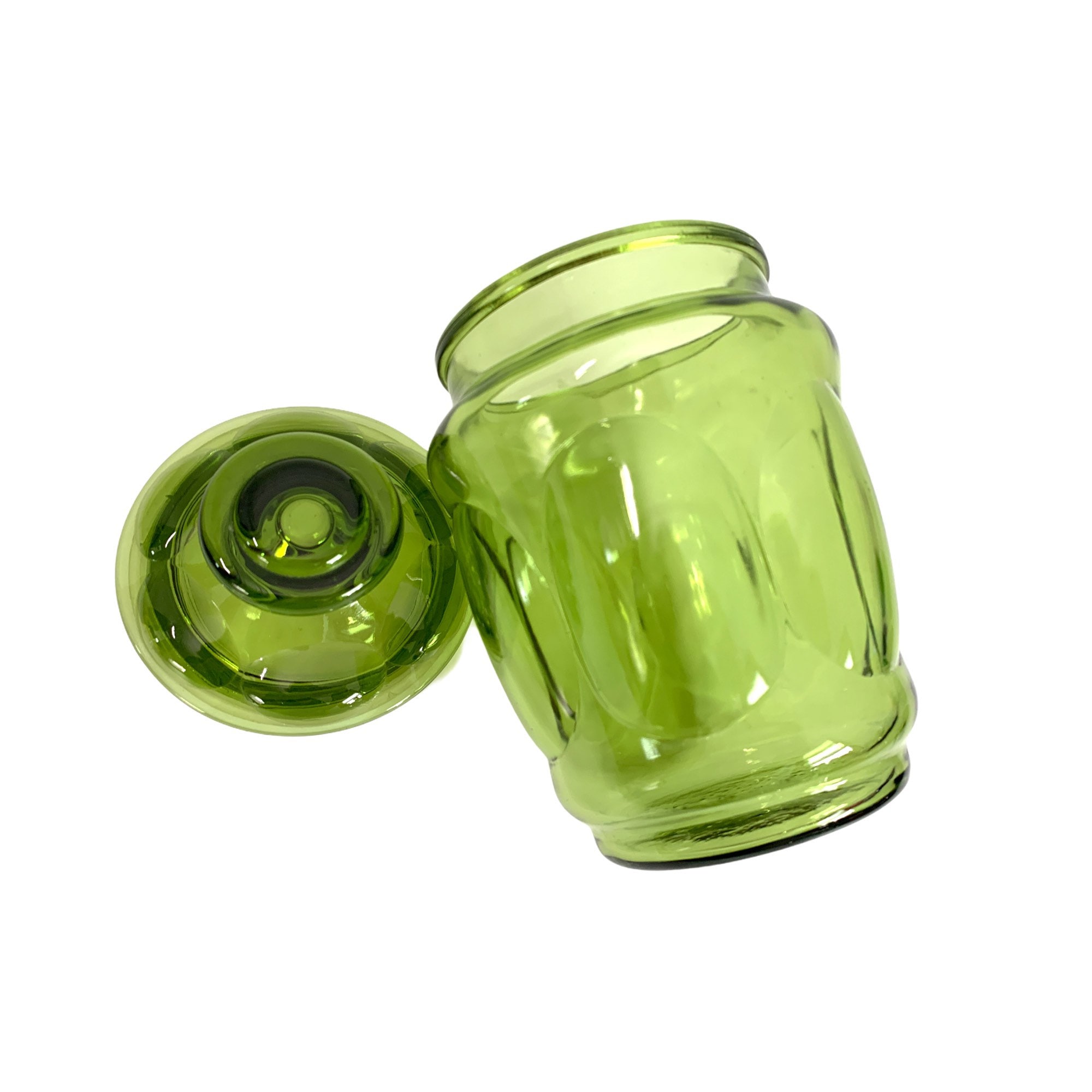 Green Glass Jar with Unique Topper – Madame de la Maison