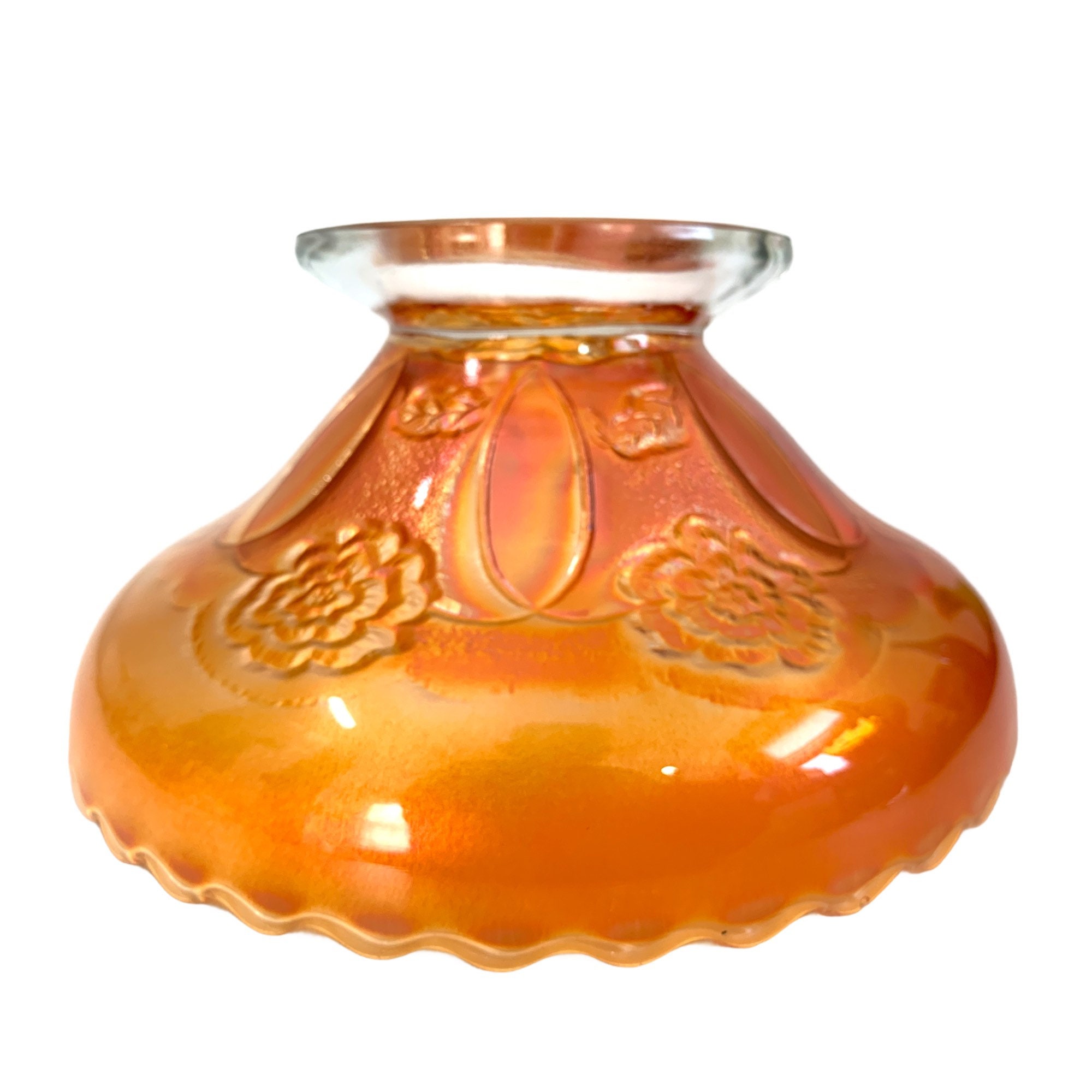A Hexagonal Bristol Yellow Scallop Edge Glass Bowl A Hexagonal Bristol Yellow Scallop Edge Glass Bowl