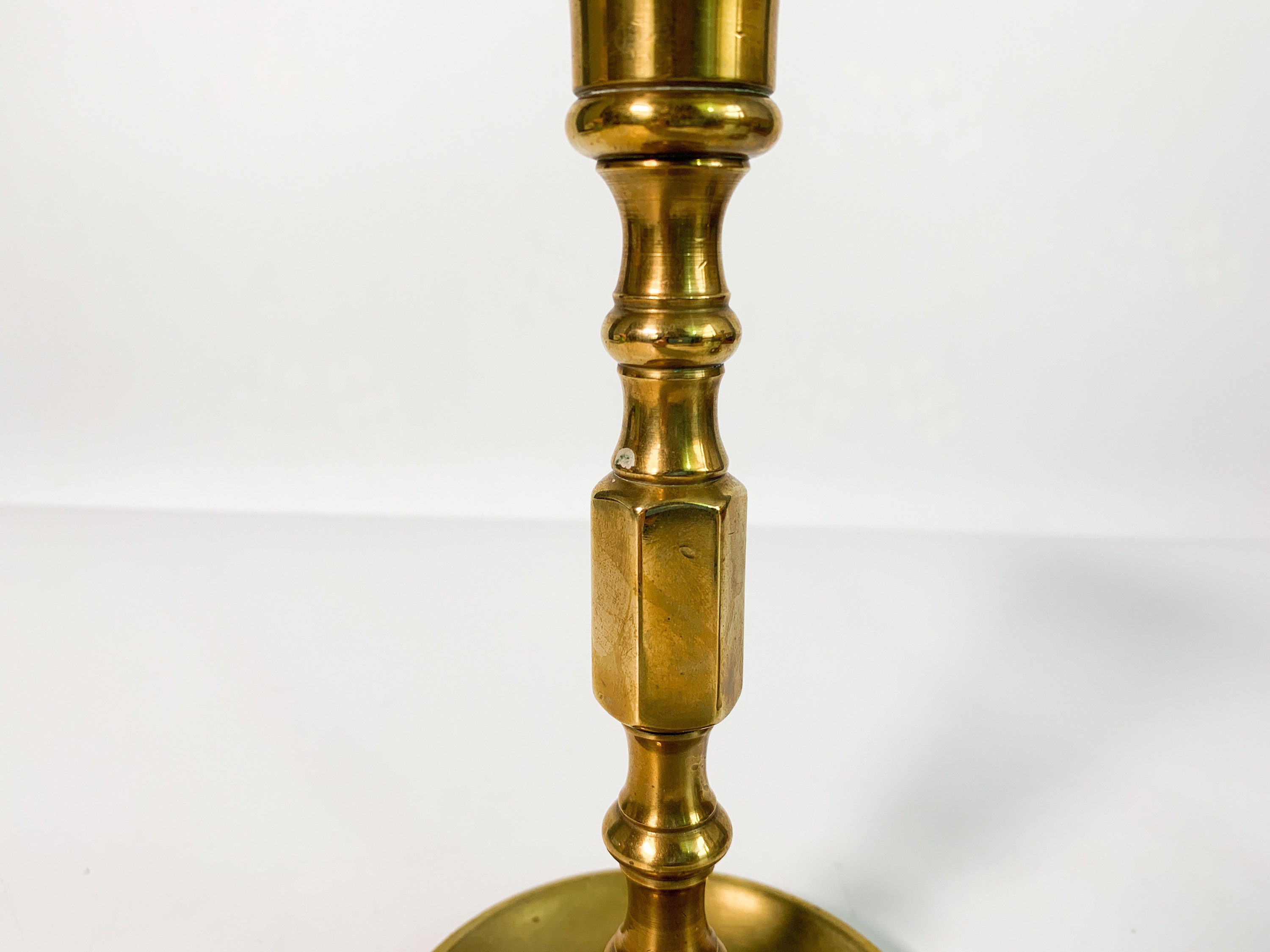 Pair Vintage Brass Candlesticks Matching Set of 2 of Brass Candle