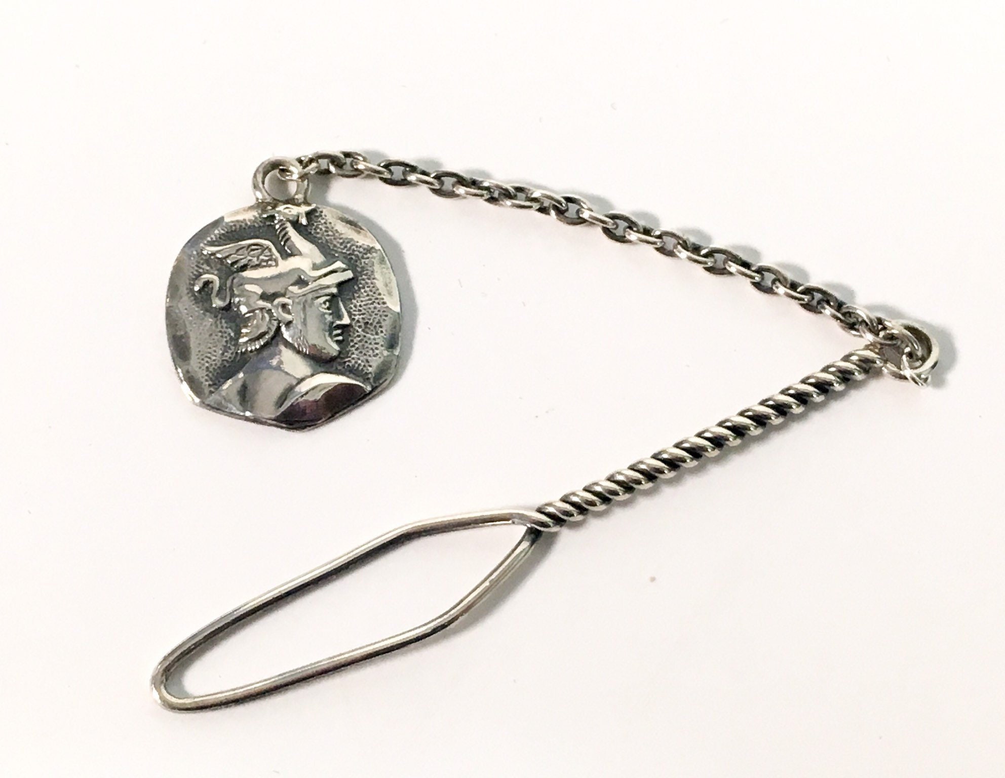 Vintage or Antique Men's Accessory - Loop Button Hook, Chain w/ Hermes