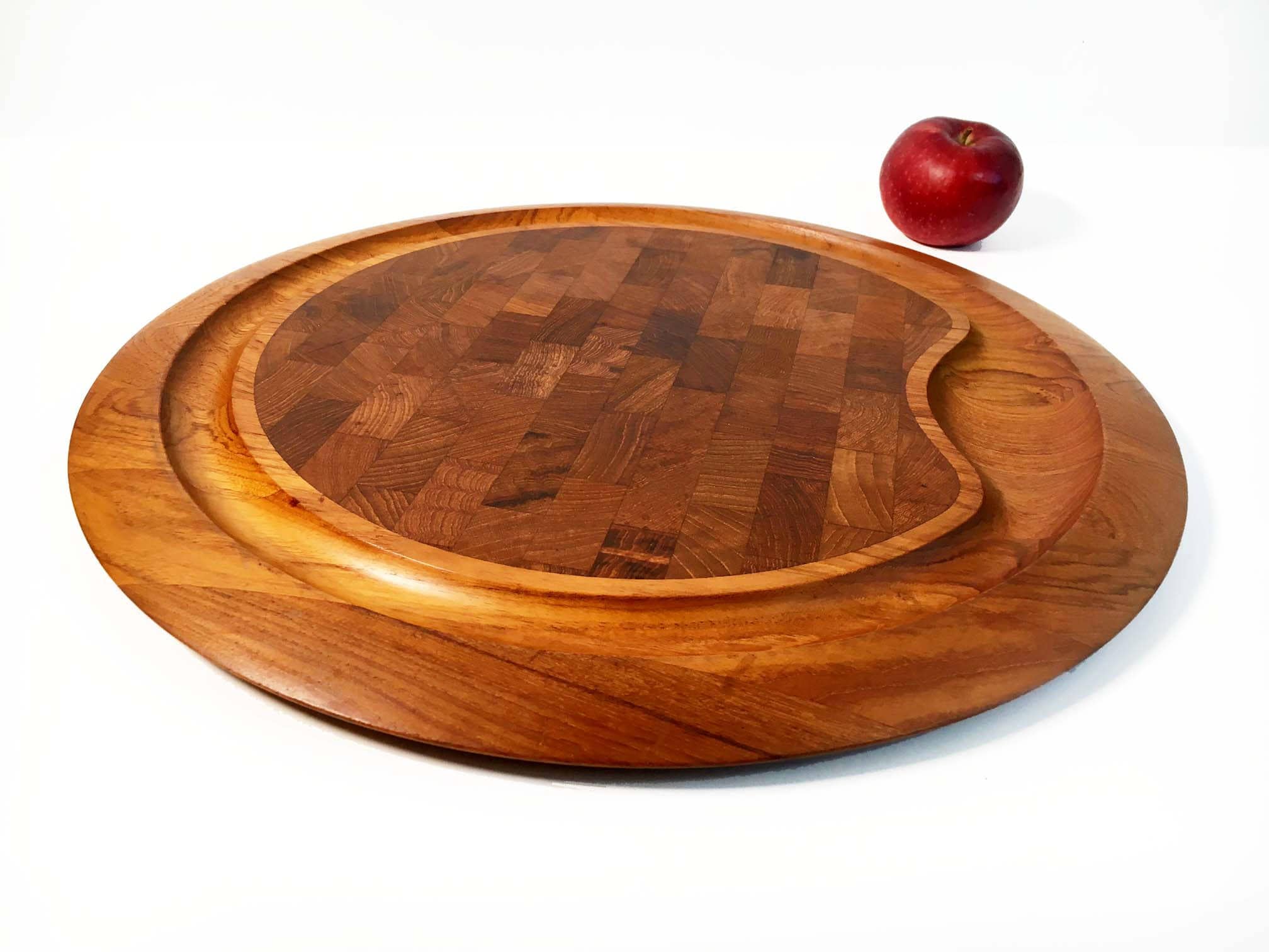 Vintage Dansk Danish Modern Cutting Board Large Round Mid Century