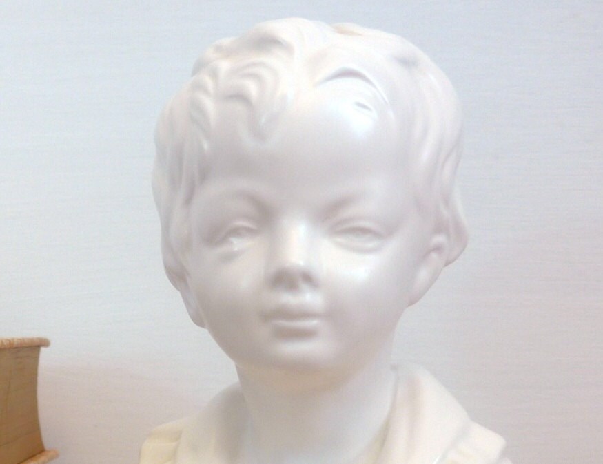 1960s Napco Ware White Ceramic Boy Bust - Mid Century Napco Bust ...