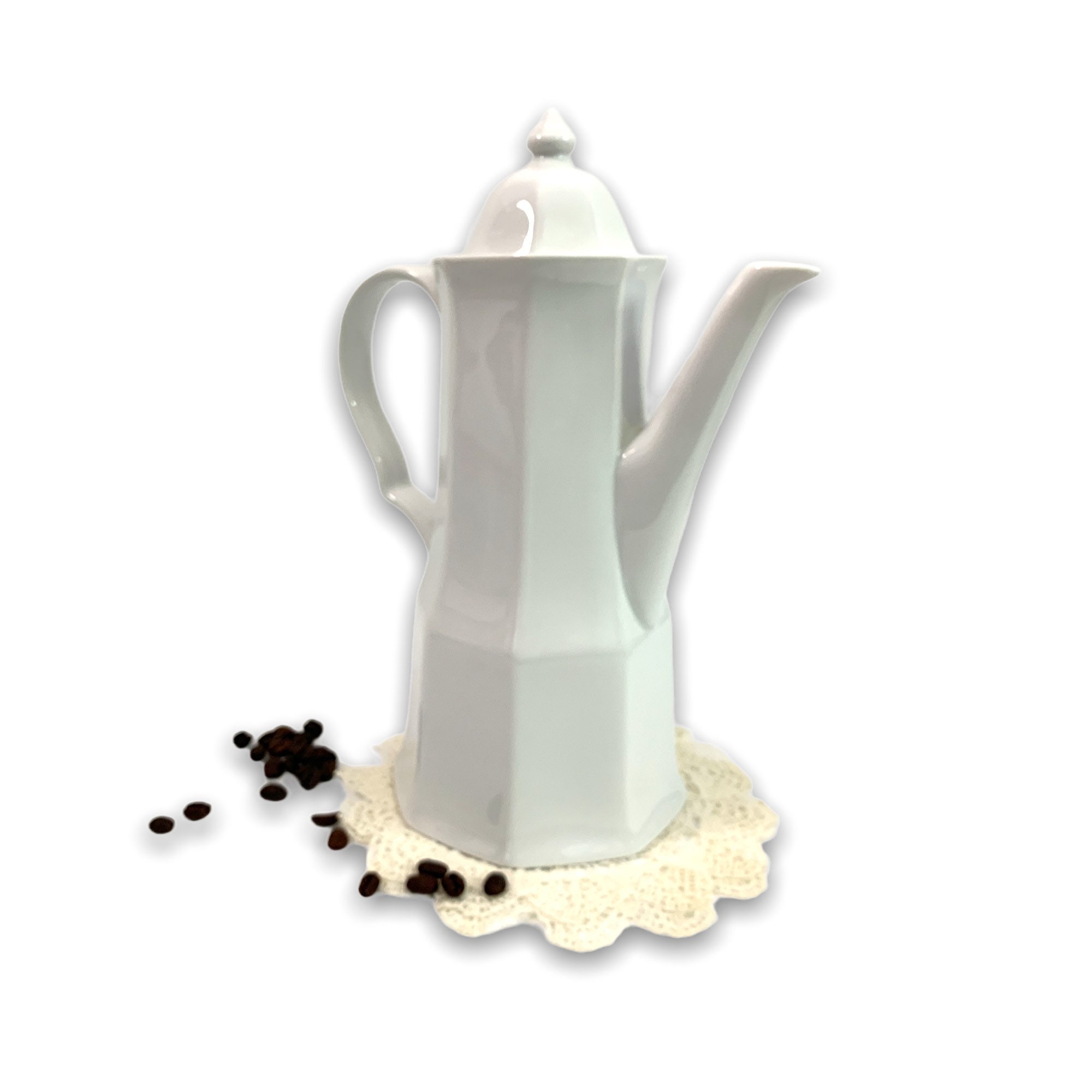 White Porcelain Coffee Pots — RESIDE