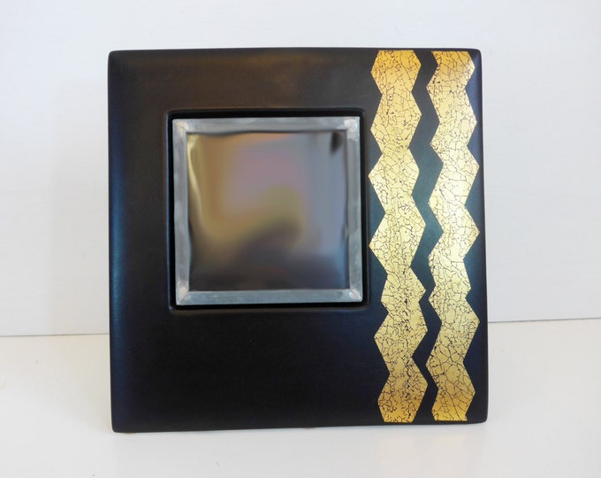 John Bergen Studio Black Gold Abstract Ceramic Sculpture - Signed John Bergen - Mod Table Art Home Decor Made in Canada Home Decor Modern