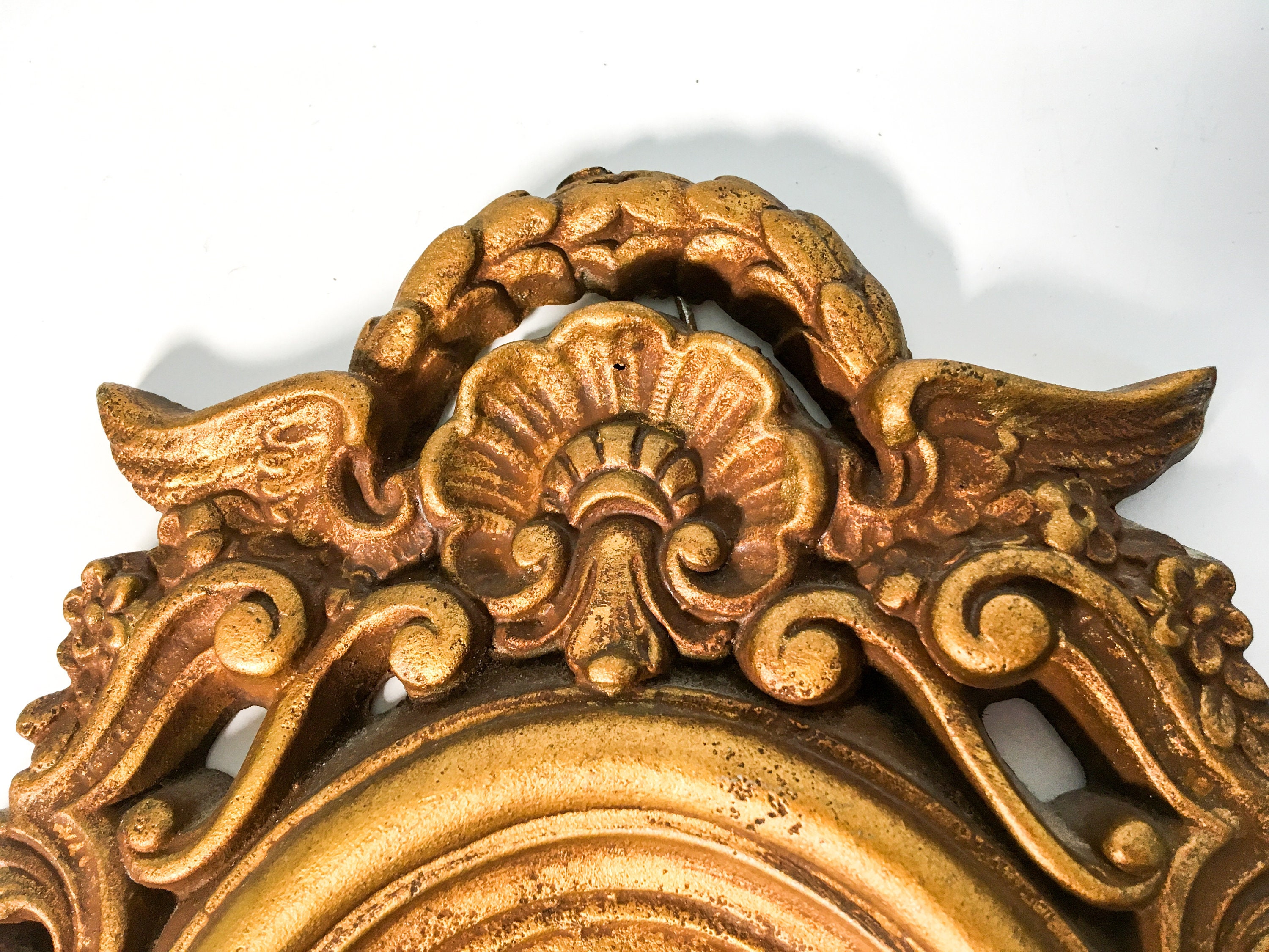 Pair Vintage Universal Statuary Wall Hangings Plaques 2 Heavy Ornate