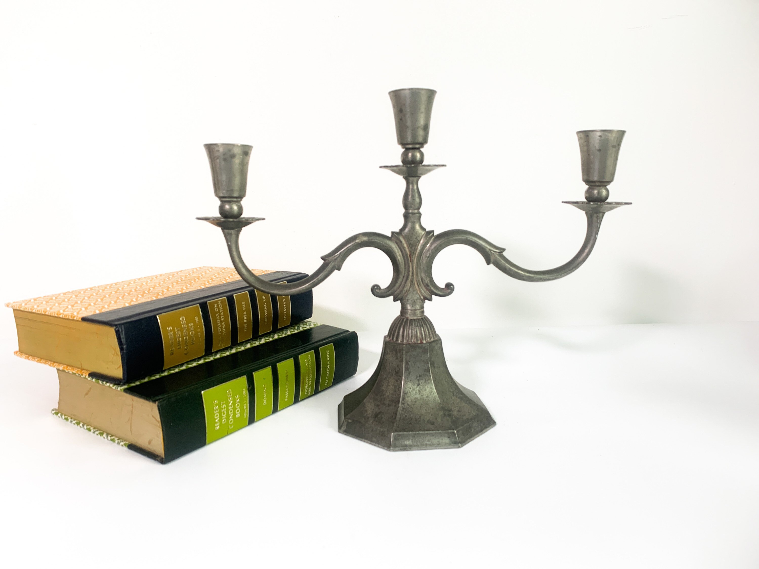 Vintage Danmark Just Andersen Pewter Candelabra ...