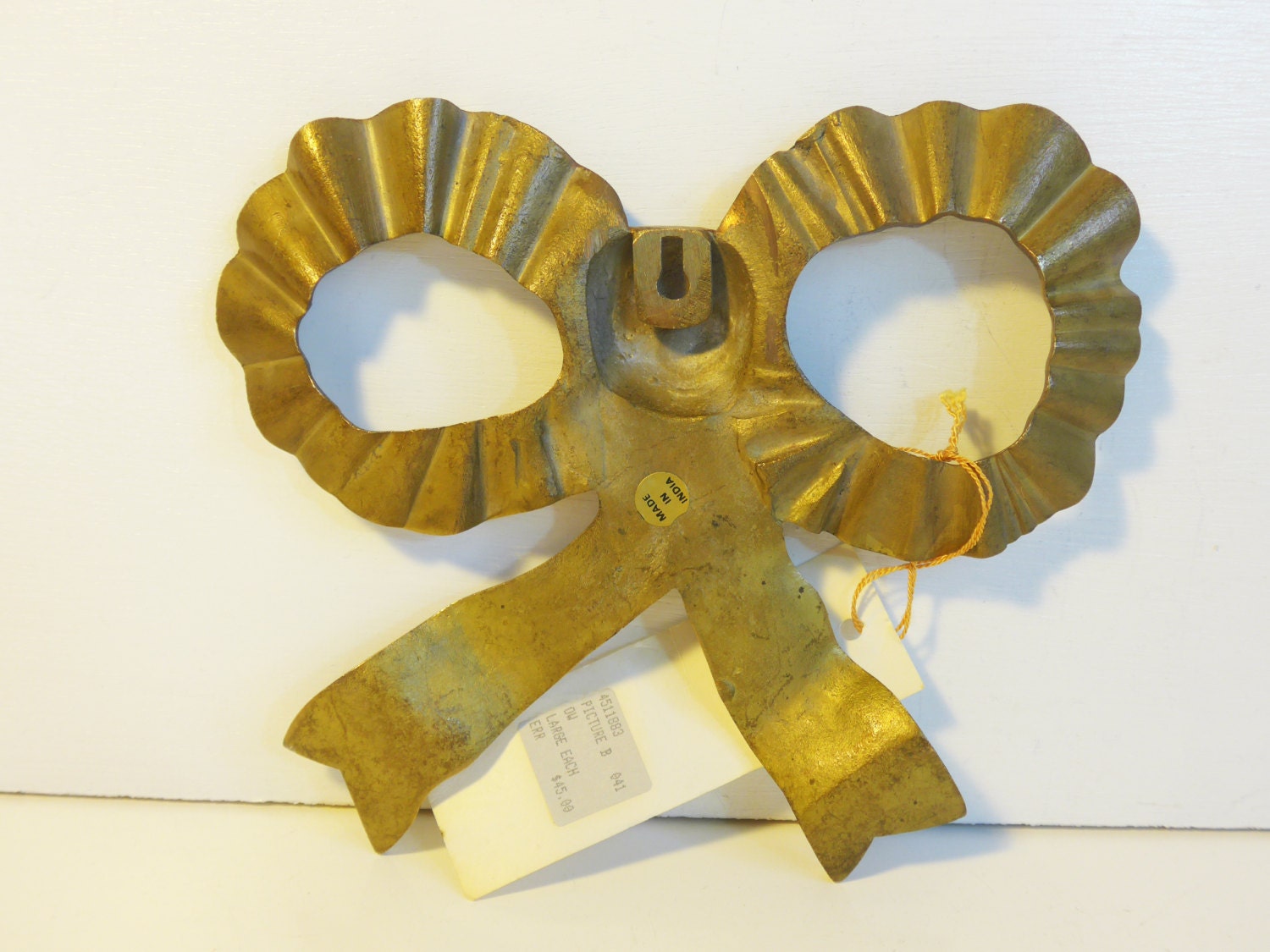 Vintage Brass Ribbon Wall Hook