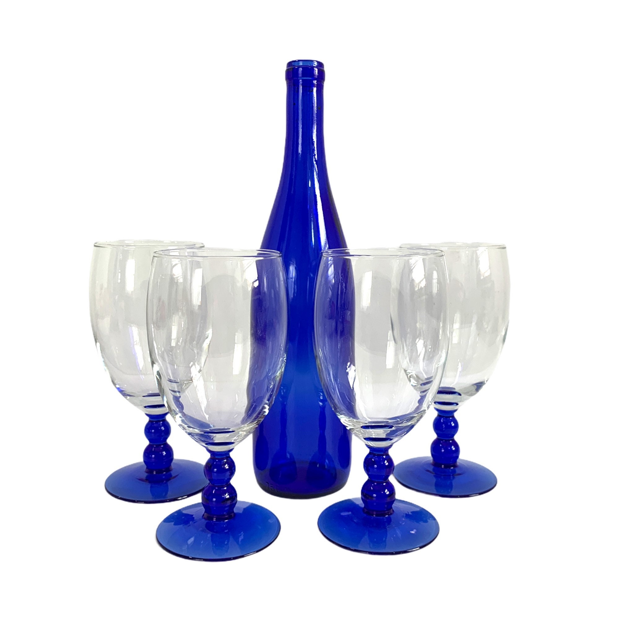 Cobalt Blue Iced Tea Glasses - Set of Twelve (12) - Excellent!