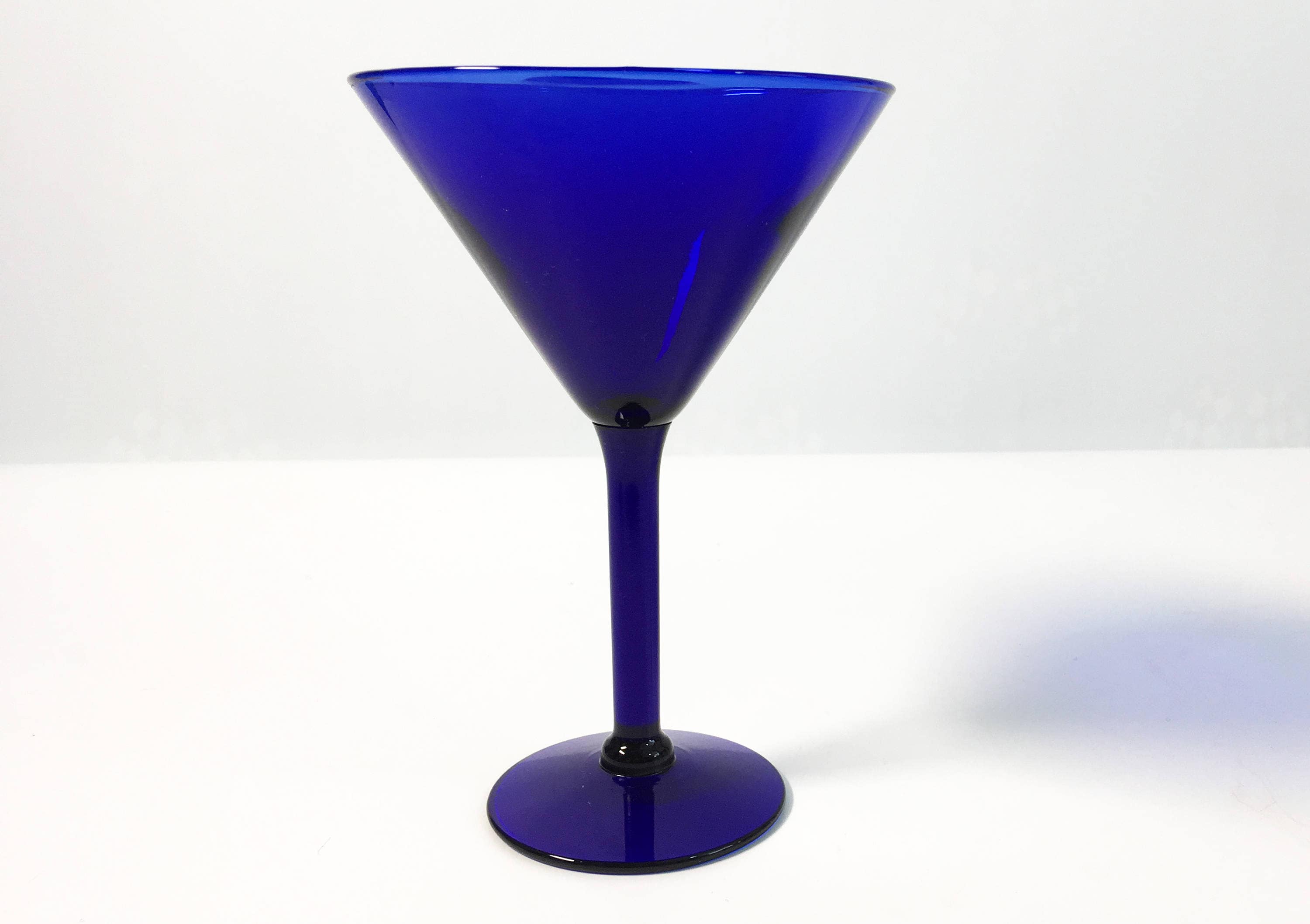 4 Vintage Blue Martini Glasses Set of 4 Cobalt Blue Glass Martini