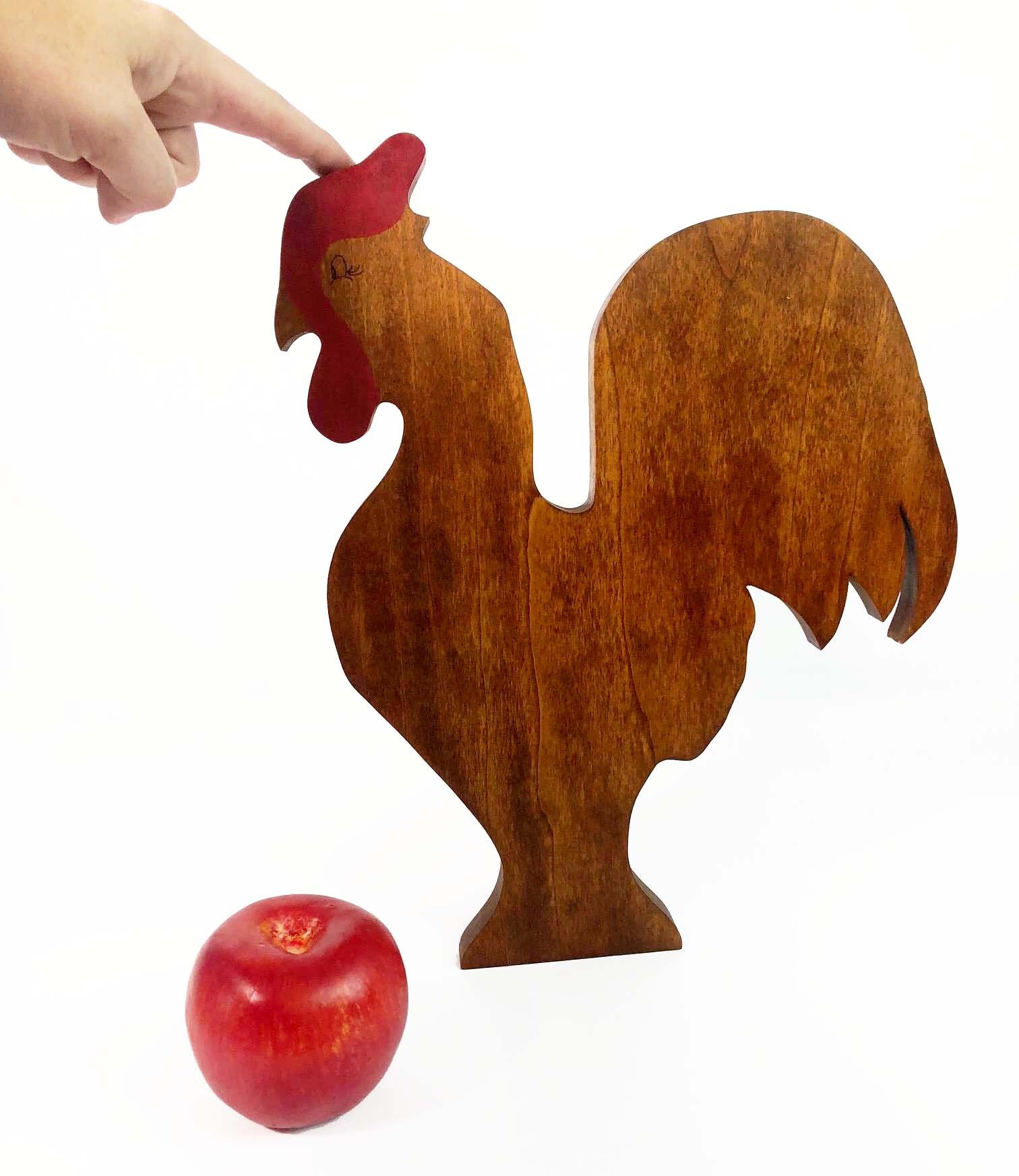 Vintage Wood Rooster Chicken Wall Hanging Home Decor Wood Shabby or