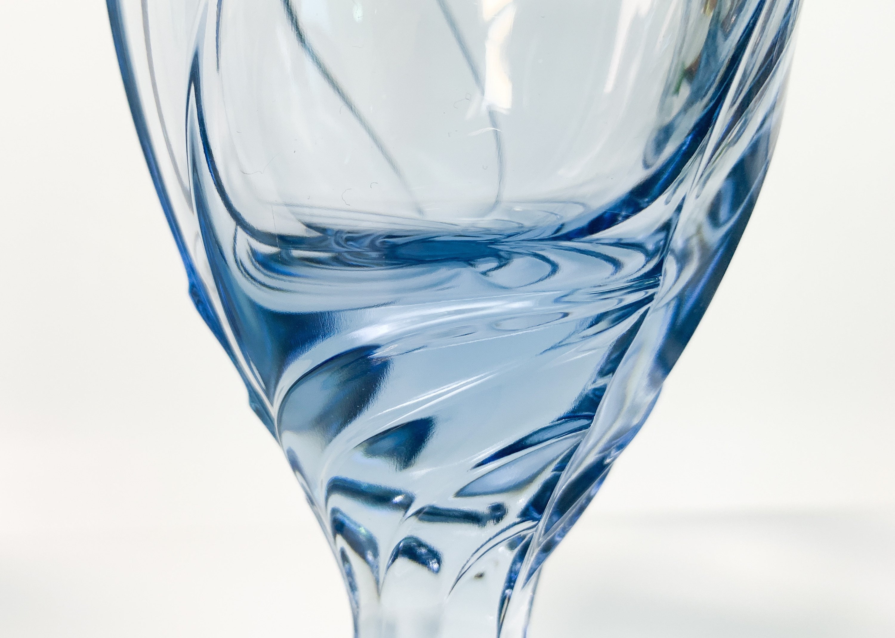 4 Vintage Noritake Blue Sweet Swirl Iced Tea / Heavy Water Goblets by