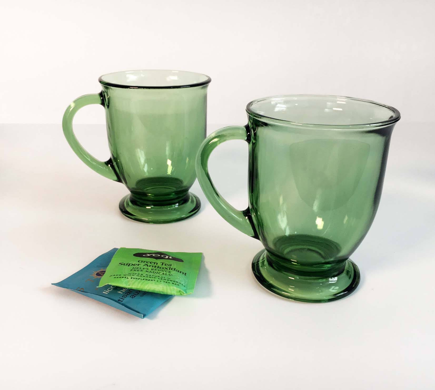 Signature Glass Coffee Cup Green