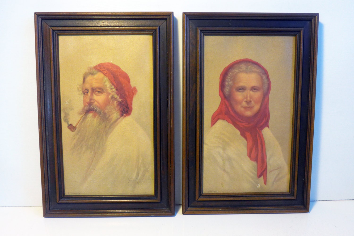 Vintage Or Antique Pair Prints Framed Jewish Couple Wood Frames Vintage Or Antique Pair Prints Framed Jewish Couple Wood Frames Wall Art By M B Inc Of Ny Sydney Beh And