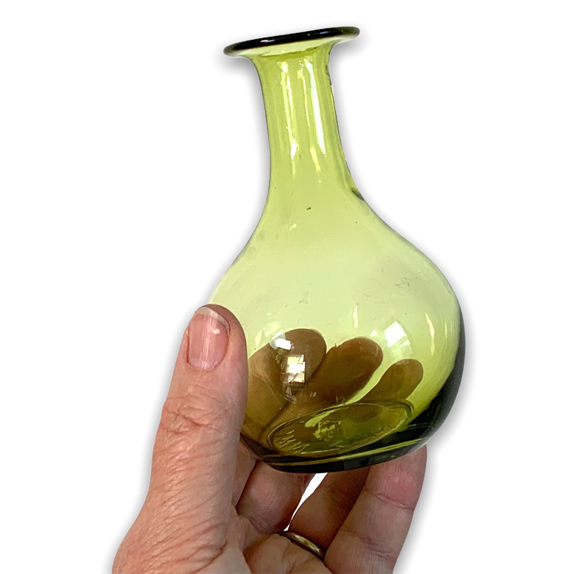 Vintage Green Jamestown Bottle Dated 1957 Reto Mid century Home Decor