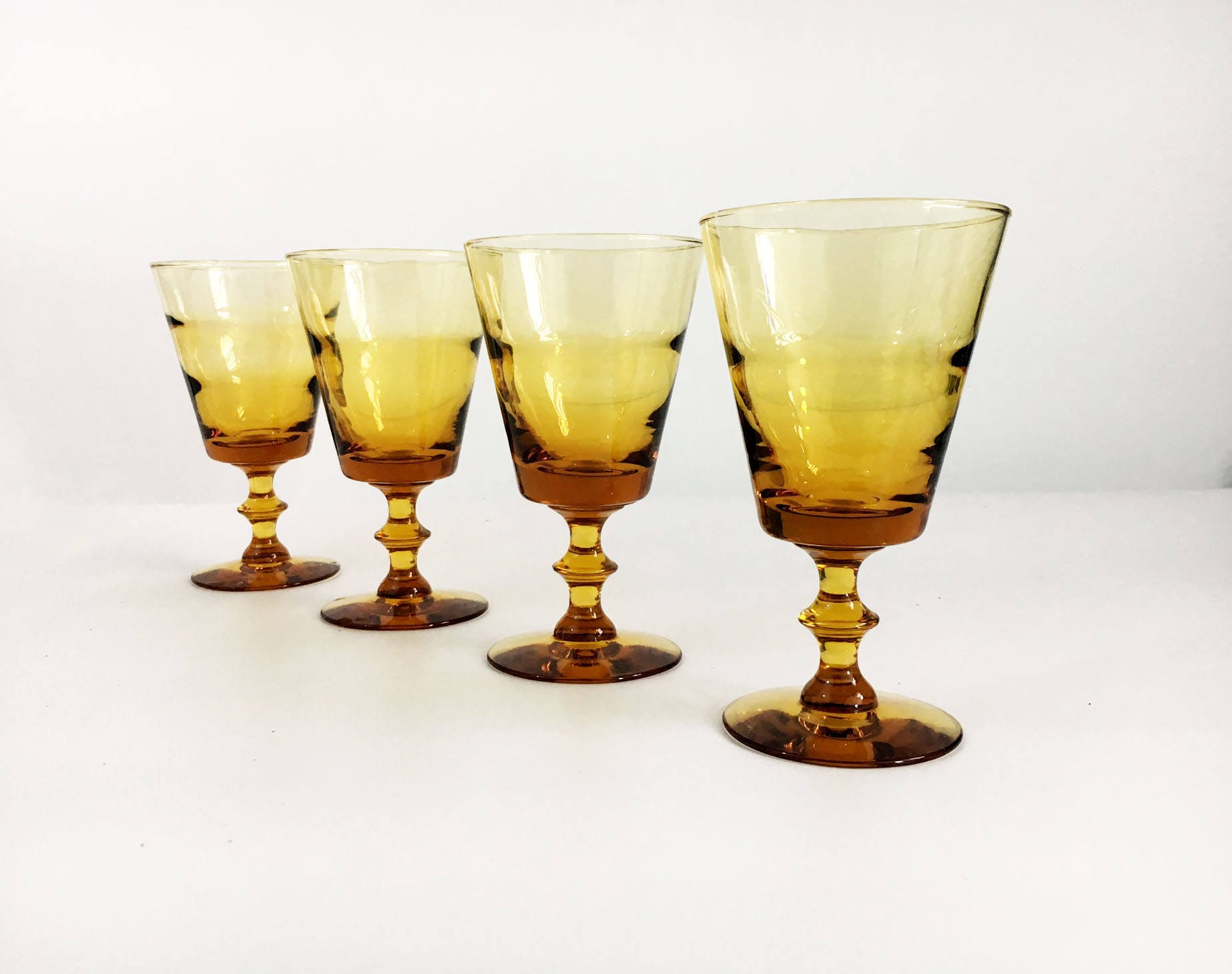 water goblets colored
