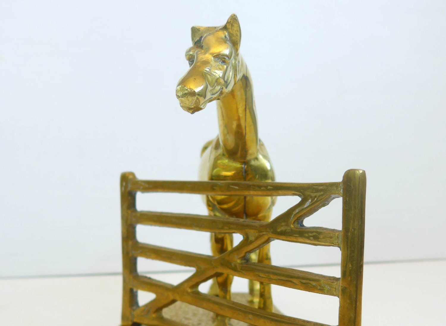 vintage brass horse statue