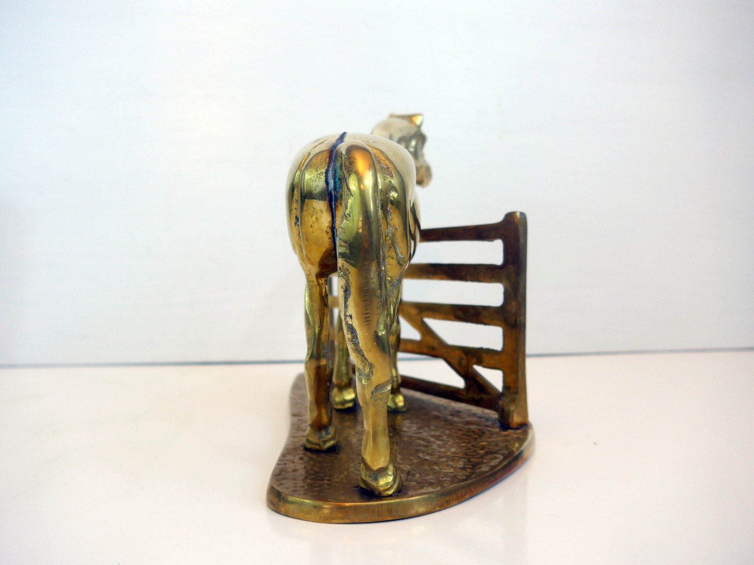 vintage brass horse statue