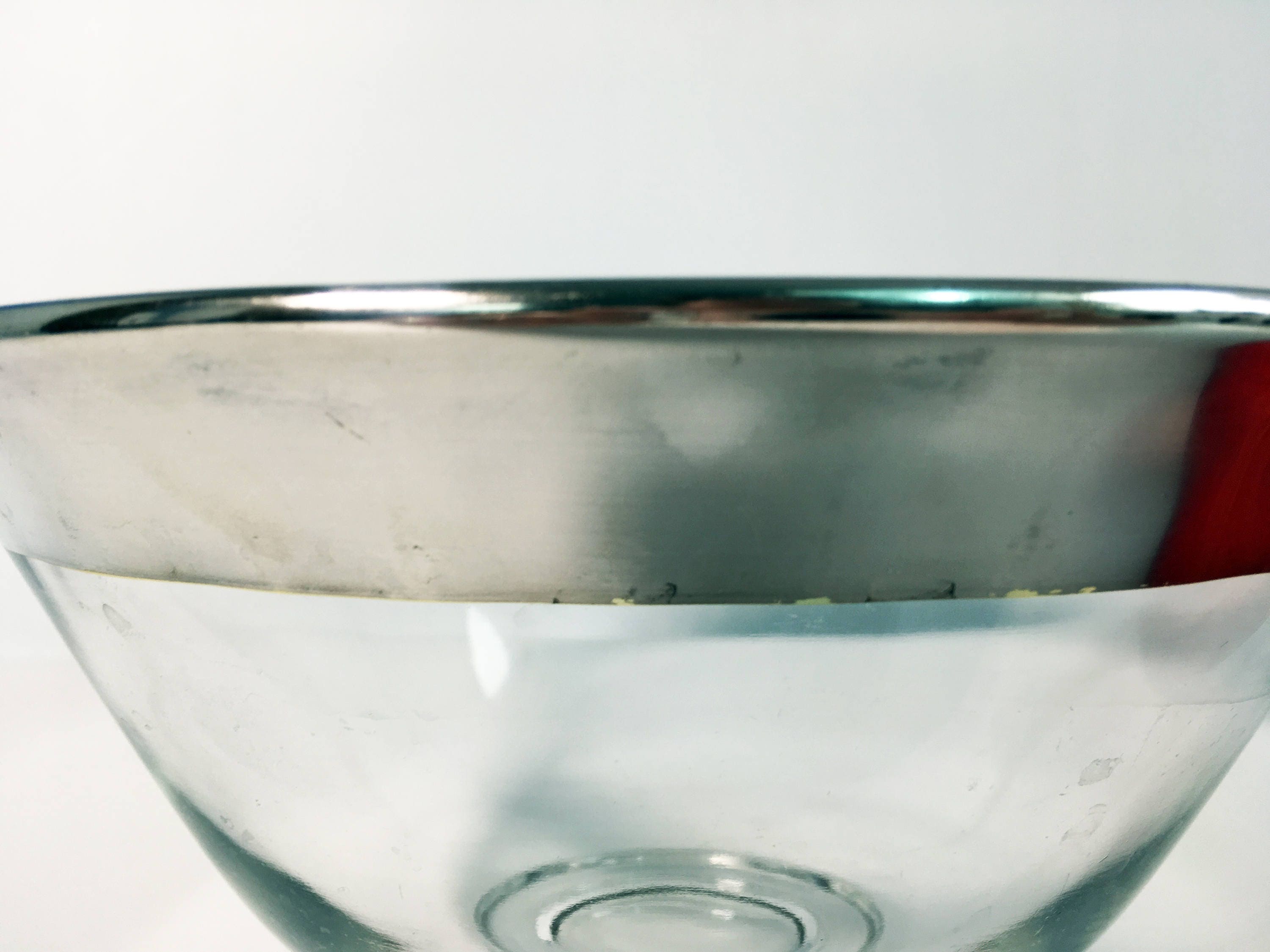 Dorothy Thorpe Salad Bowl Vintage Silver Band by Dorothy Thorpe