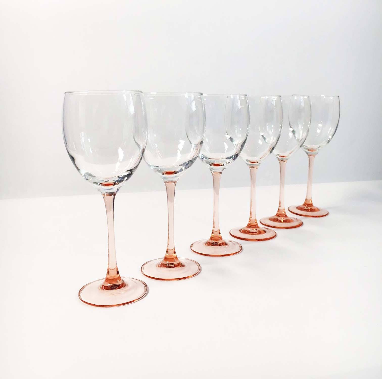 GOODS — Vintage Pink Stemmed Wine Glass