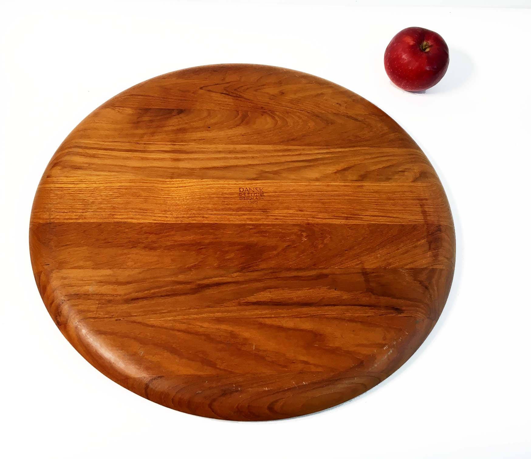 Vintage Dansk Danish Modern Cutting Board Large Round Mid Century