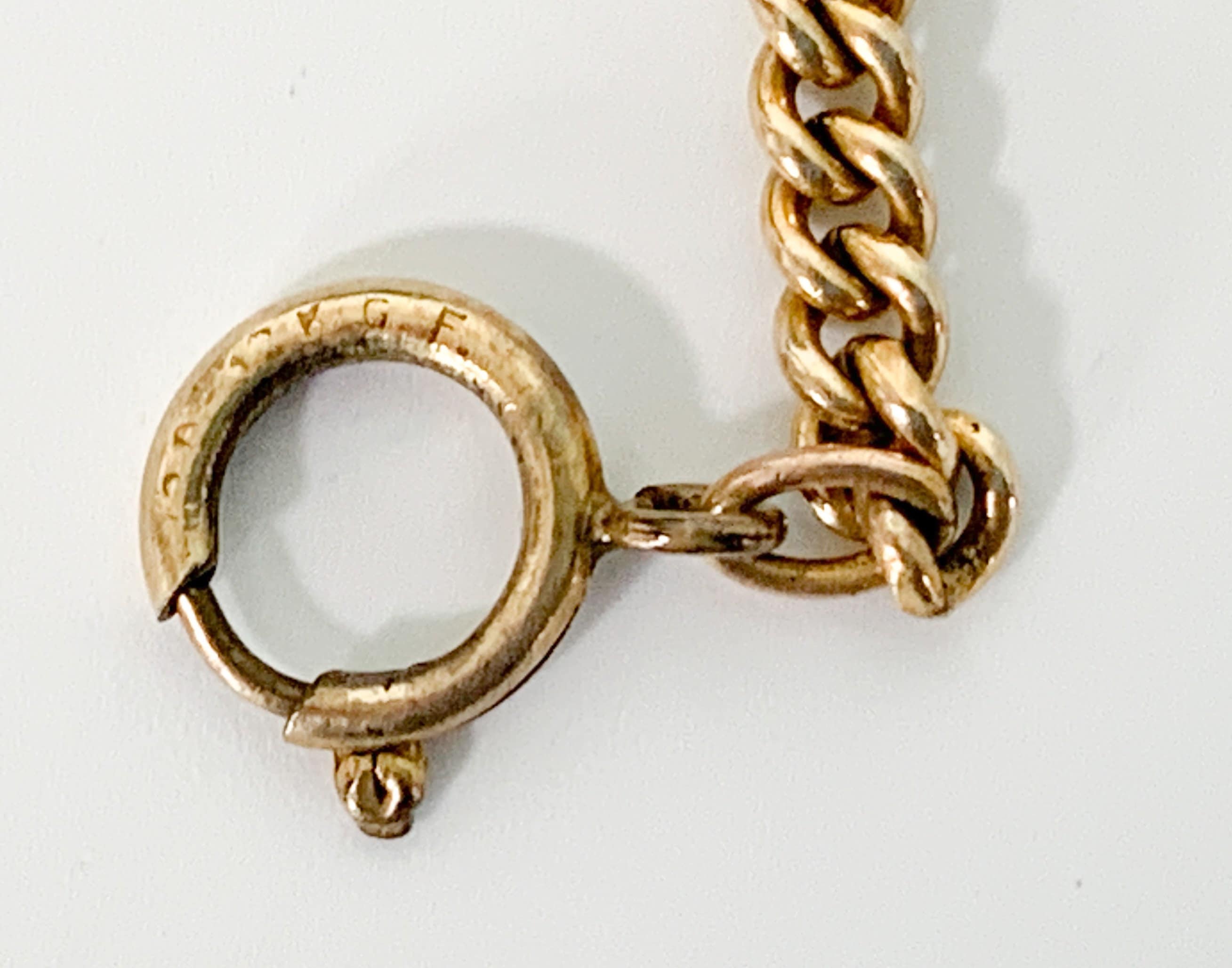 Vintage 12K Gold Filled FORSTNER Pocket Watch Chain 13 Long Gold