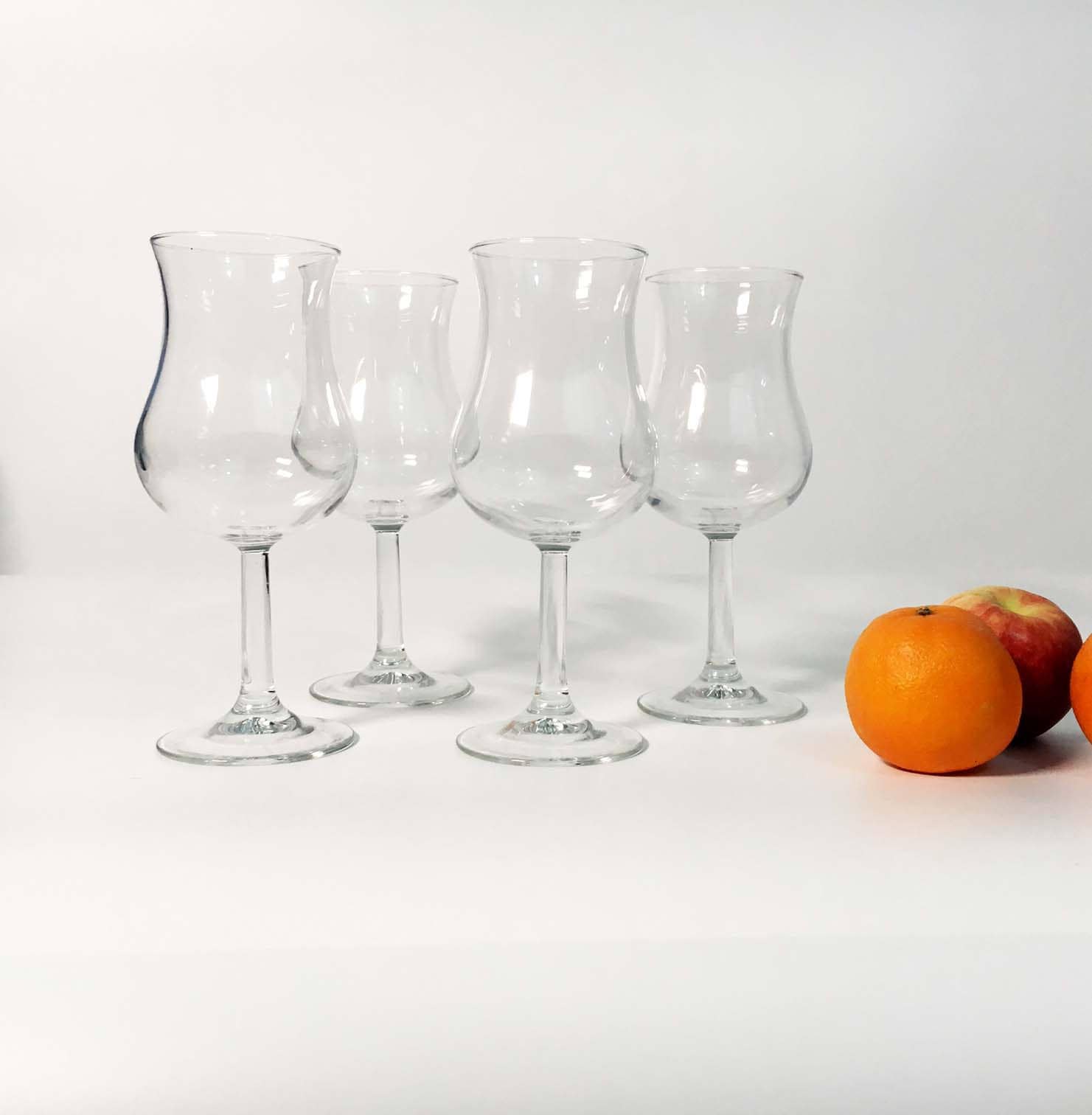 Vintage Set of 4 Luminarc France Stemmed Wine Glasses / All Purpose