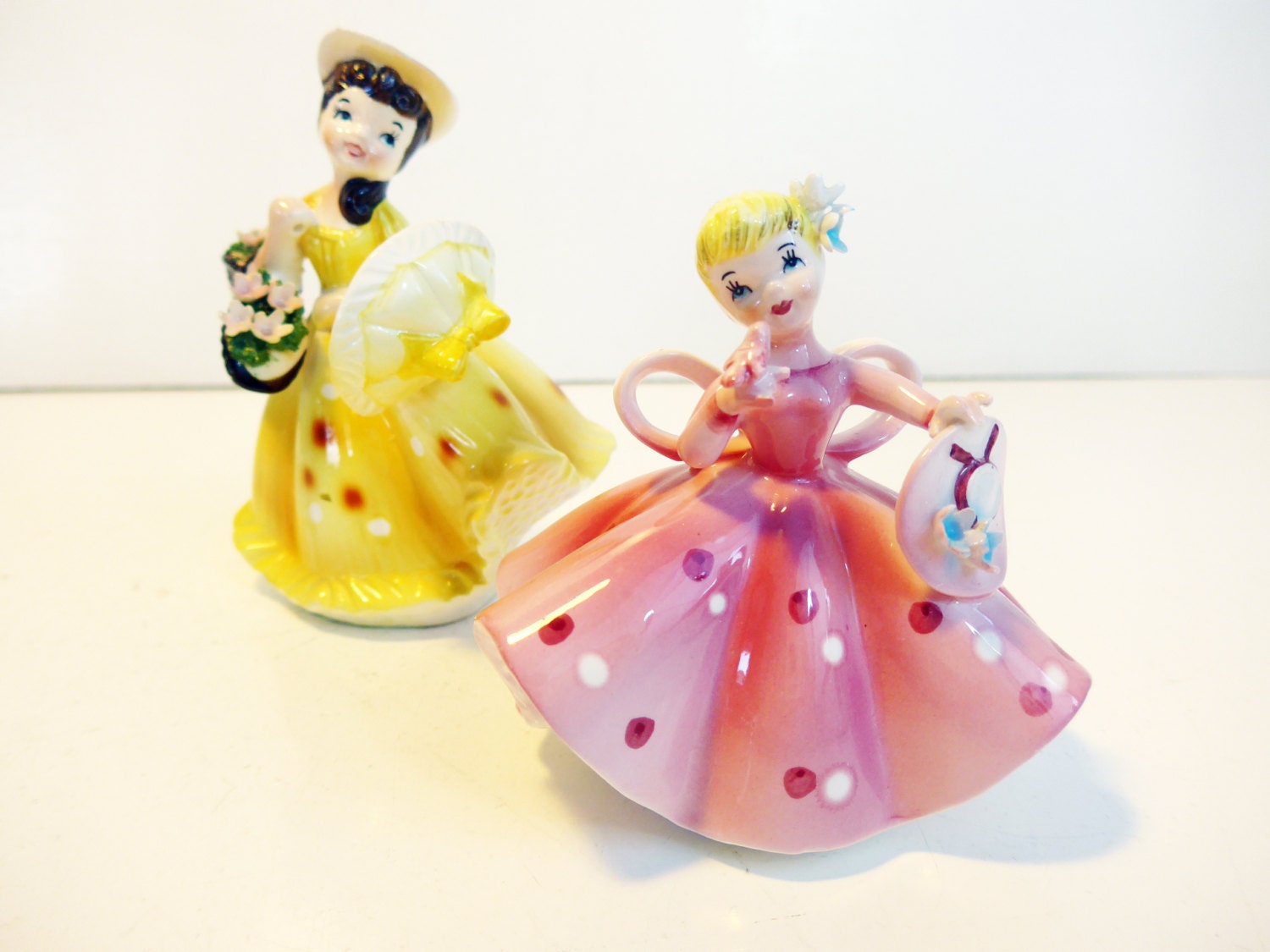 Vintage Lefton Ladies Figurines / Statues / Collectible Girl