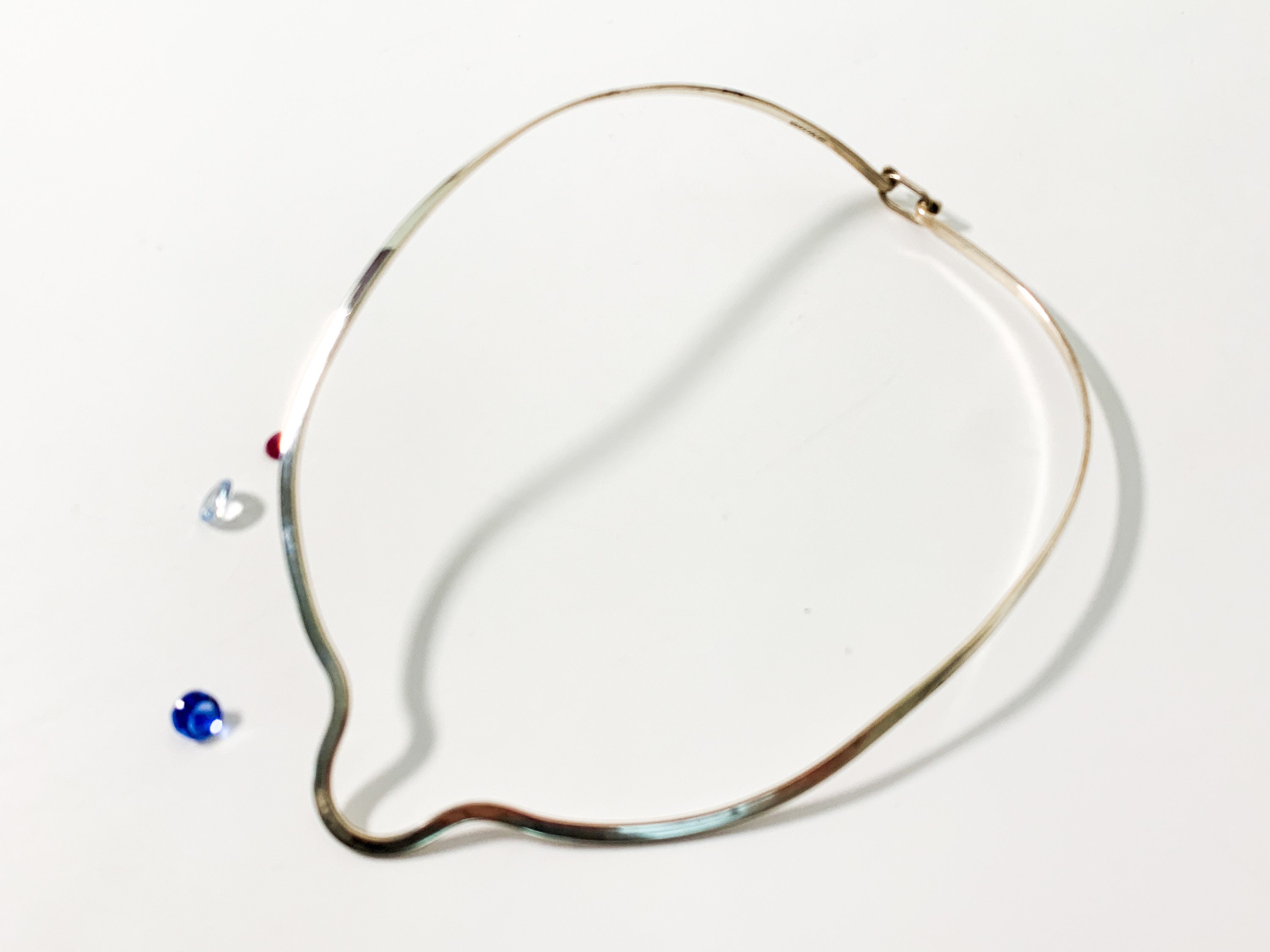 Vintage sterling silver collar necklace deals