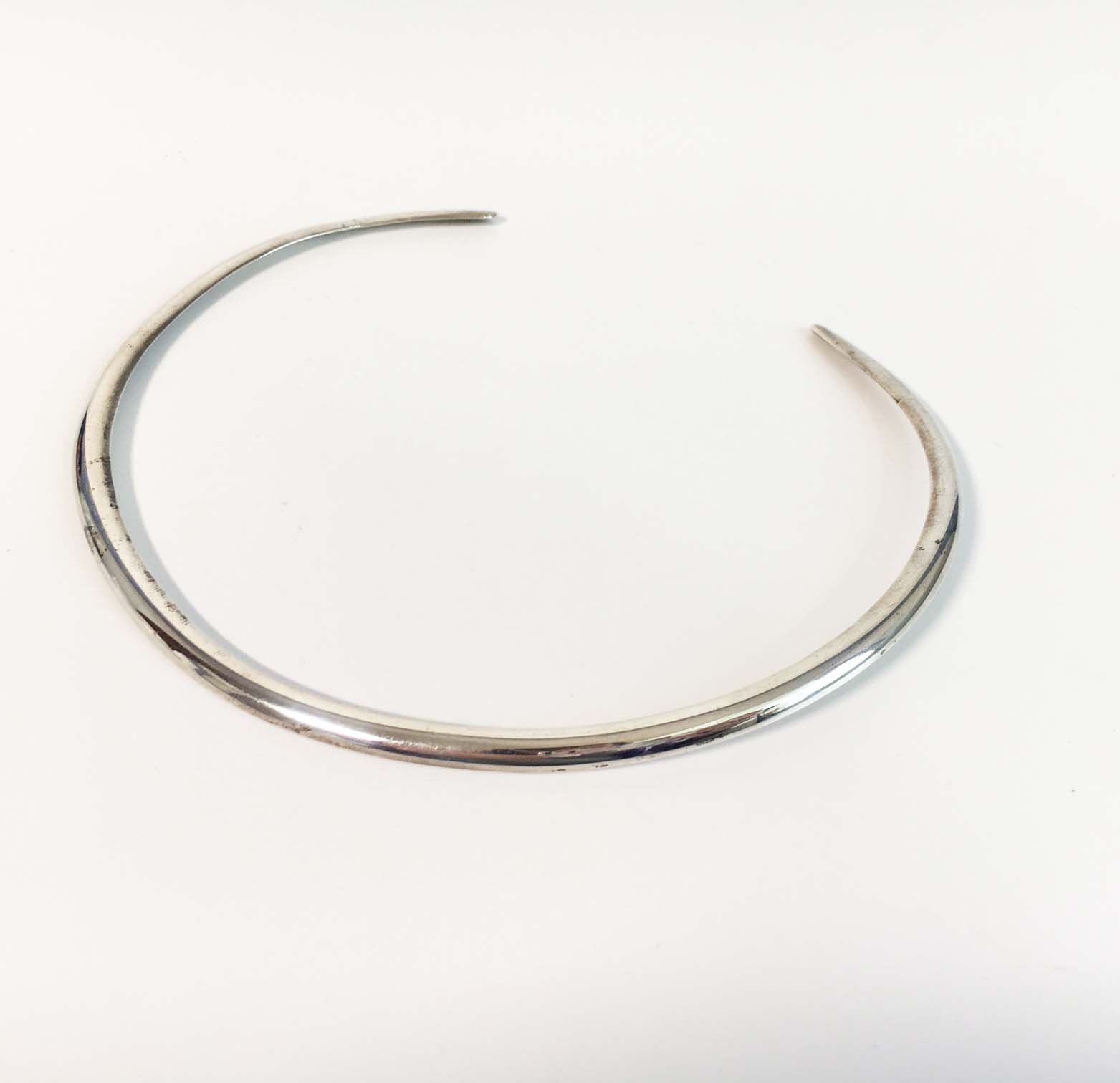 Sterling Silver Neck Cuff - 925 Neck Collar / Choker Necklace - Modern