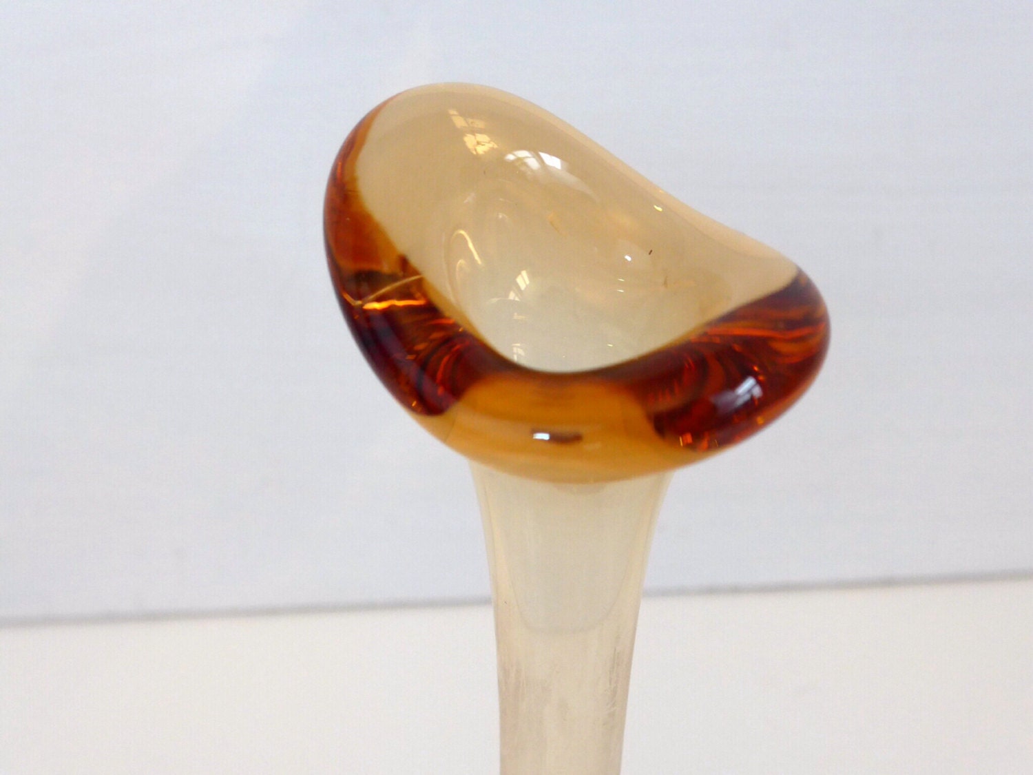 Vintage Bubble Glass Vase Orange Aseda Glassworks Art Glass Jack in