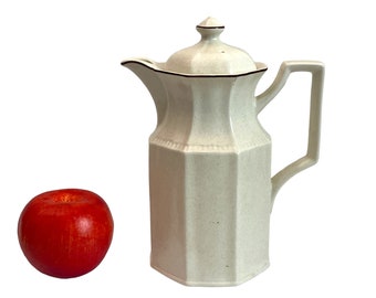 Vintage Kensington Ironstone Coffee Pot: Canterbury Pattern, English Pottery