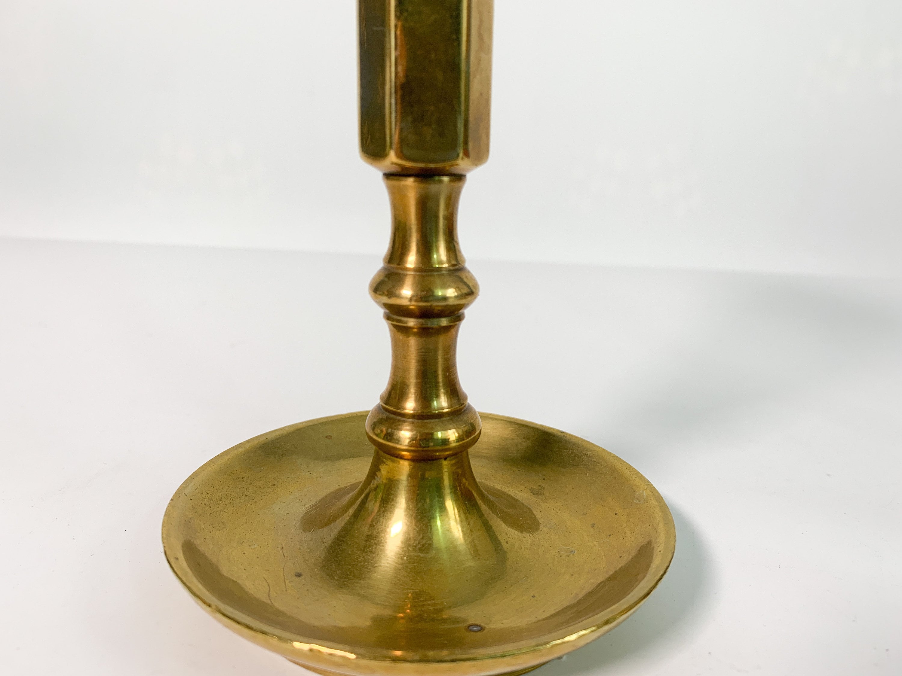 Pair Vintage Brass Candlesticks Matching Set of 2 of Brass Candle