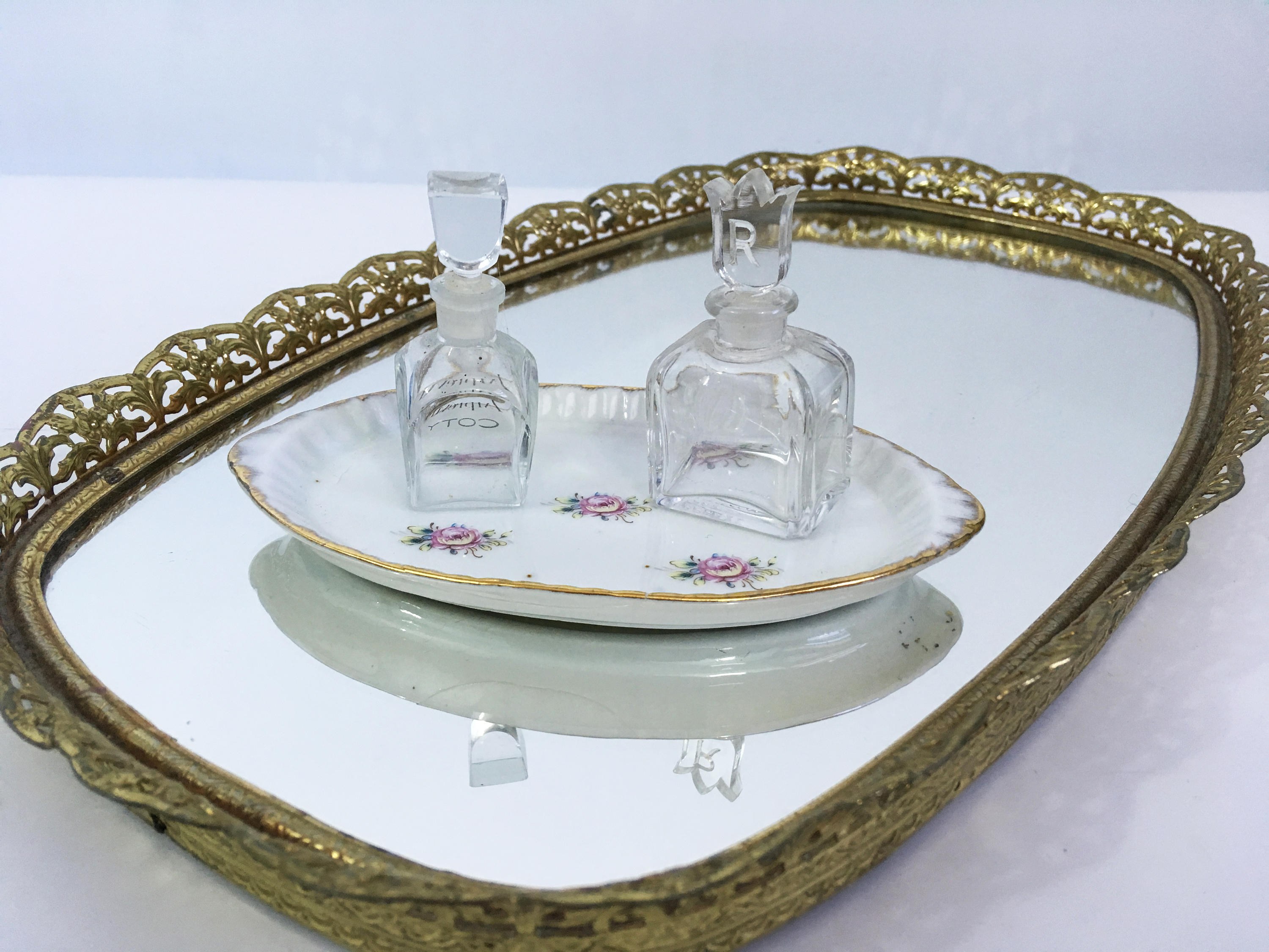 Vintage Rounded Rectangle Vanity Tray Or Mirror Large