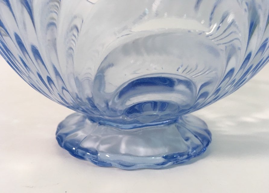 Vintage Cambridge Caprice Midnight Blue Glass Condiment Bowl Serving