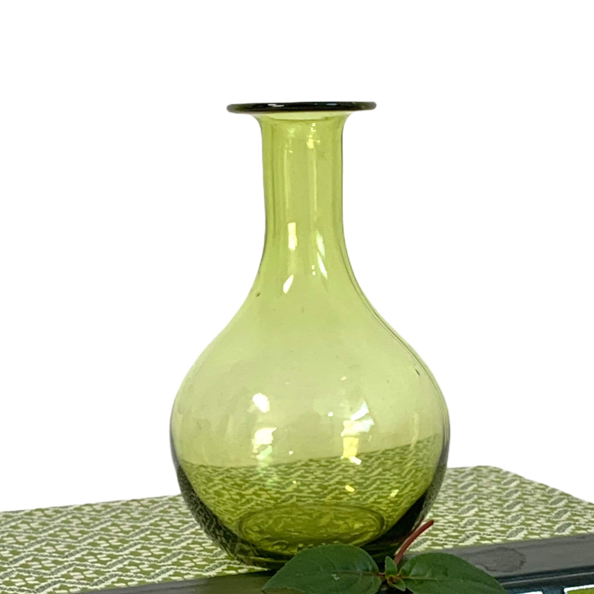 Vintage Green Jamestown Bottle Dated 1957 Reto Mid century Home Decor