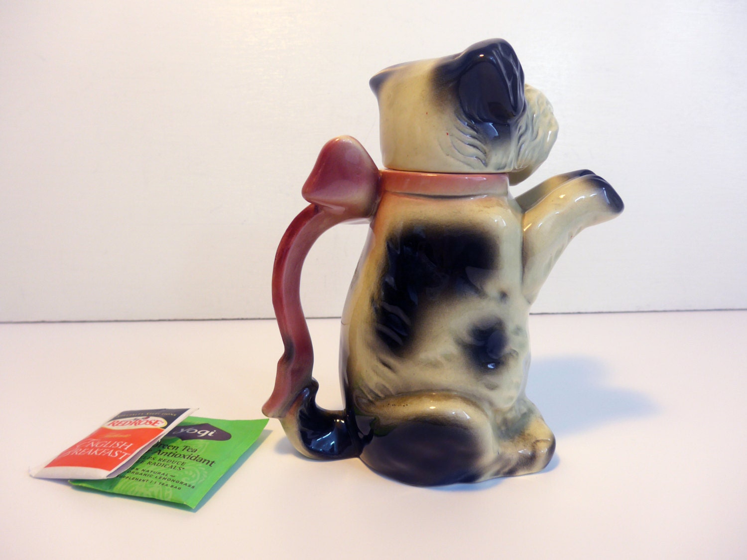 Vintage GERMANY 1940s Erphila Scotty Dog Teapot Black & White Retro