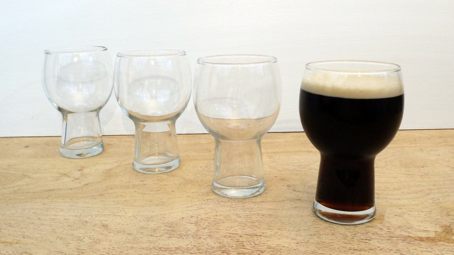 4 Vintage / Retro Beer Glasses Water Goblets Set of 4 available
