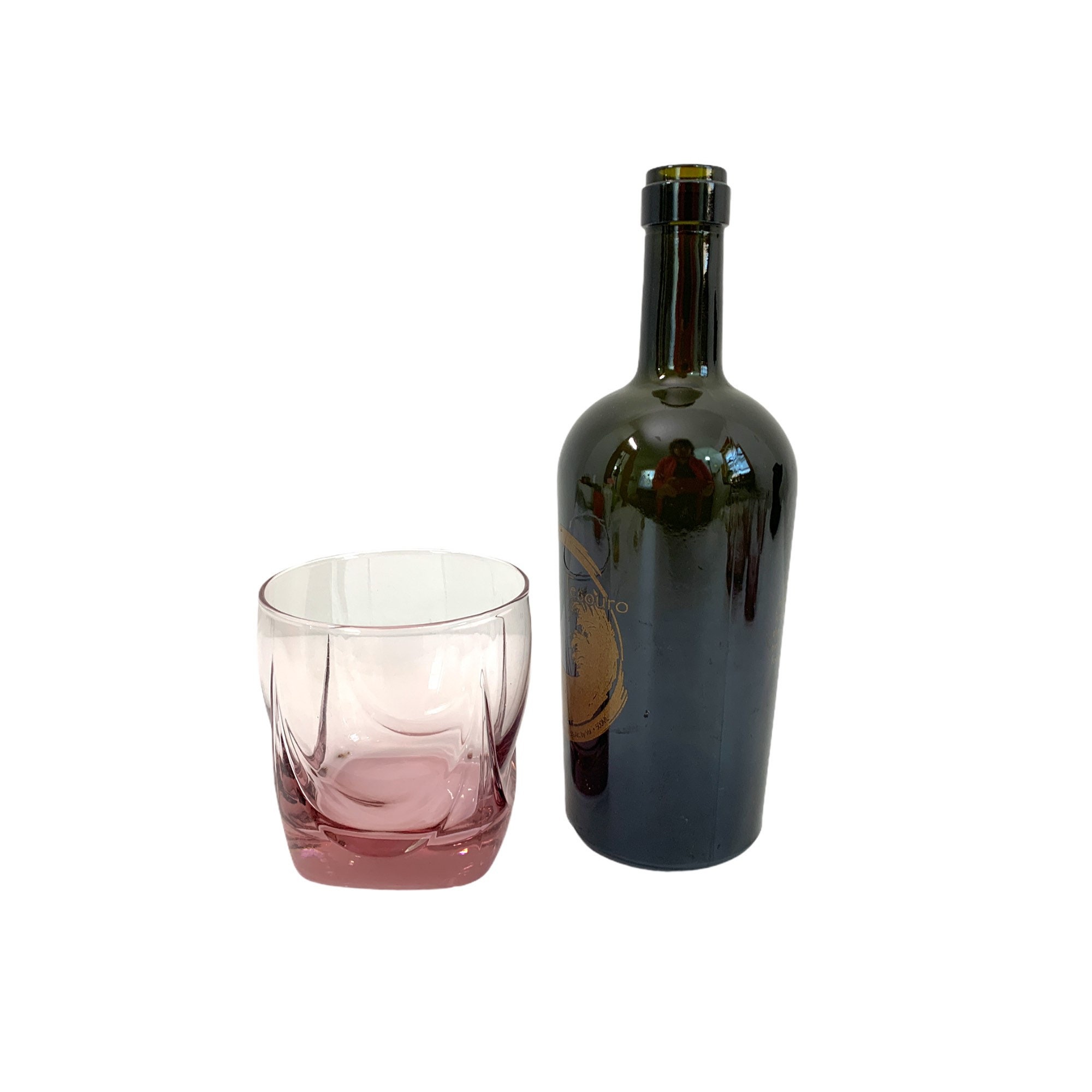 5 Vintage Imperial Plum by Libbey Pink Glasses Five Old Fashioned