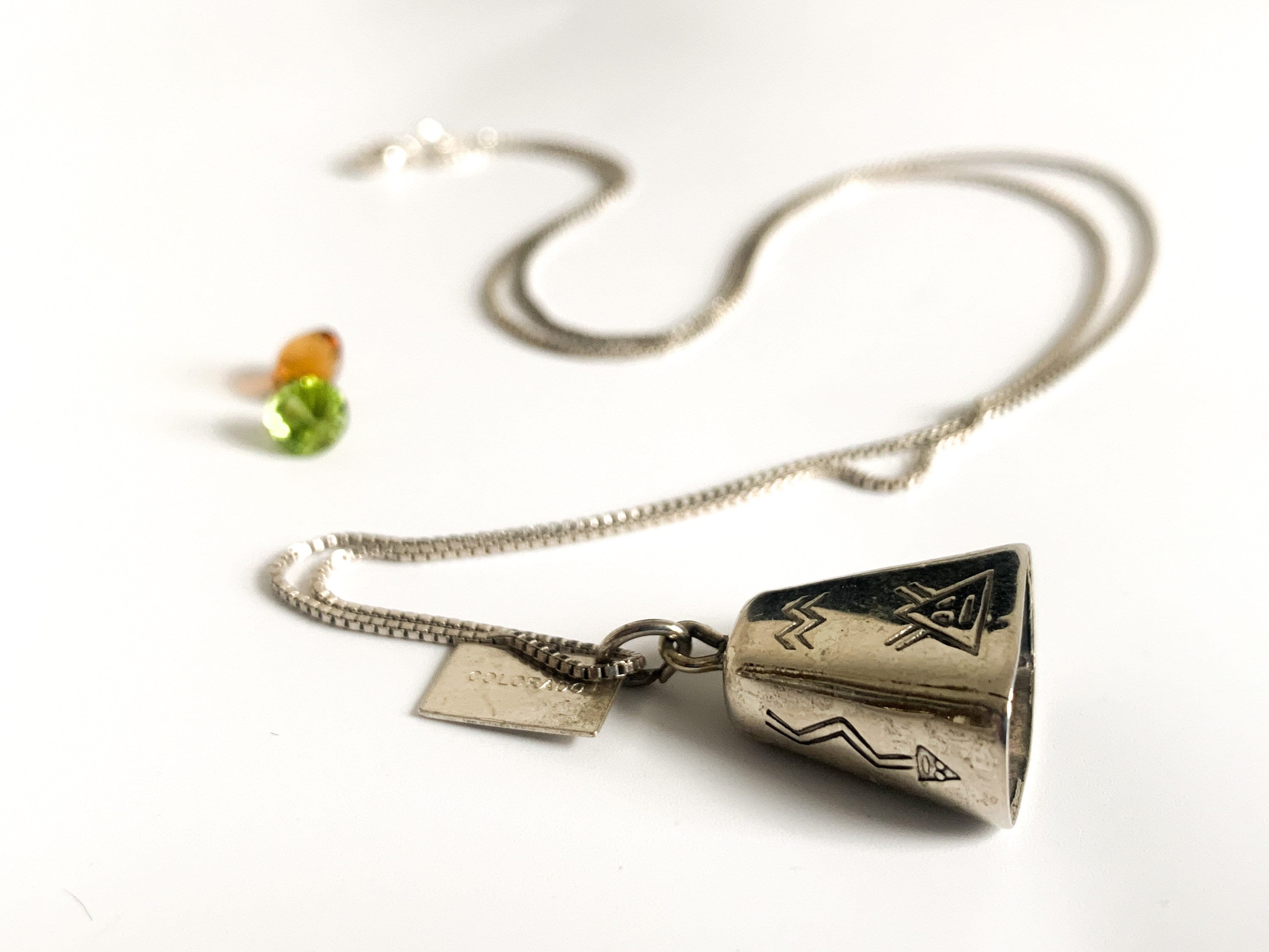 Vintage Sterling Necklace Bell of Albuquerque Pendant Necklace Retro