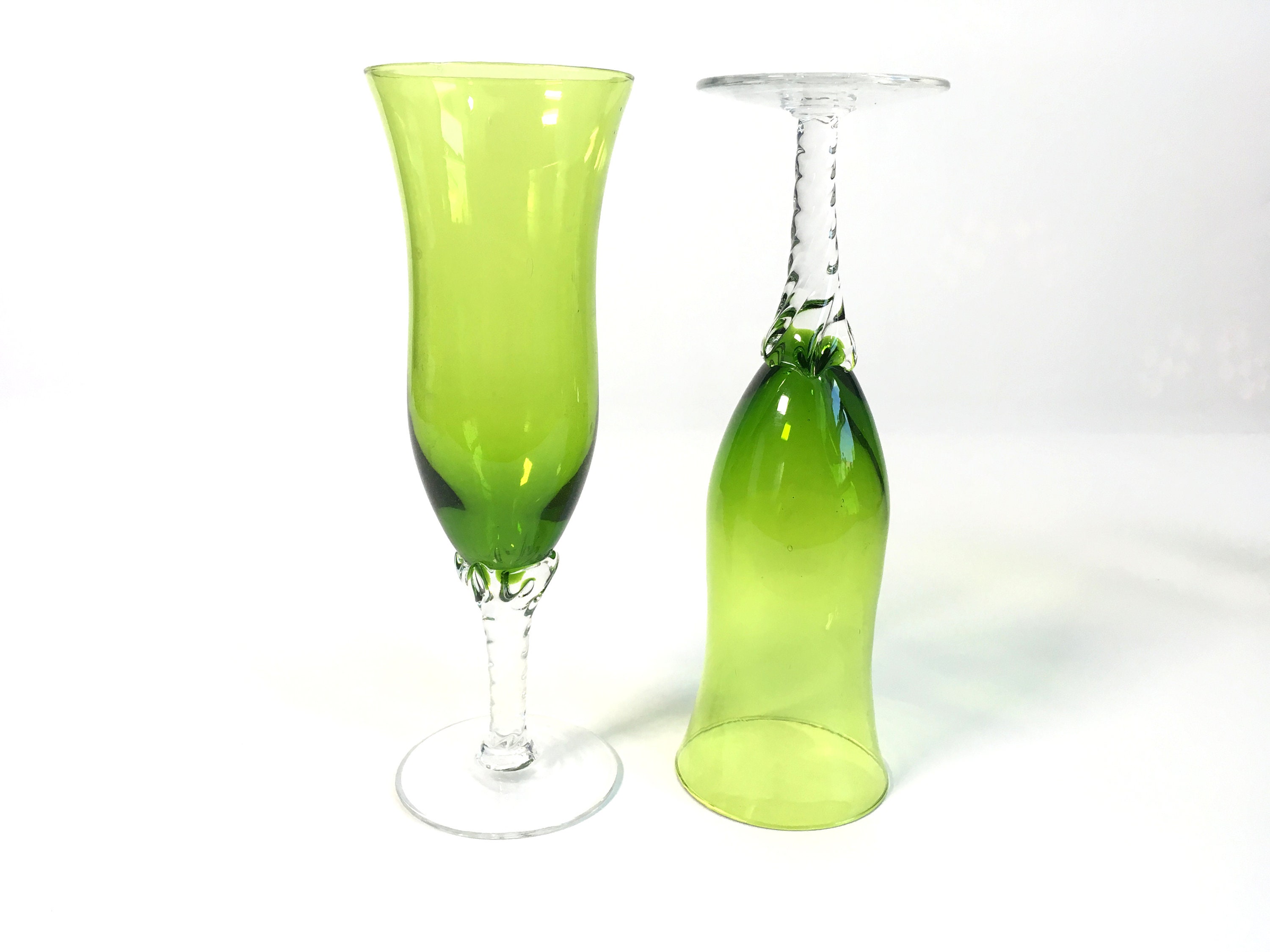 Electric Green - Champagne Flute
