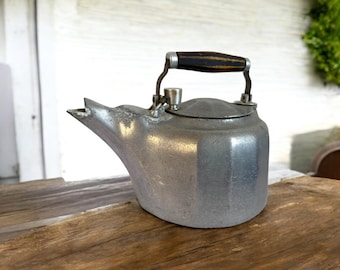 Antique Teakettle w/ Wood Handle - Dated 1911