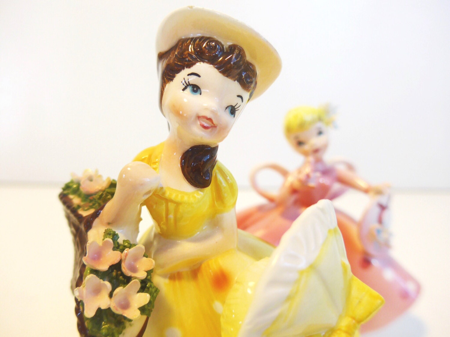 Vintage Lefton Ladies Figurines / Statues / Collectible Girl