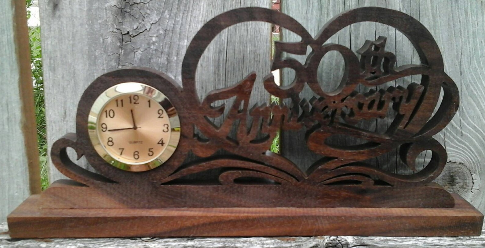 50th Anniversary Desk Clock Golden Anniversary 50th Etsy